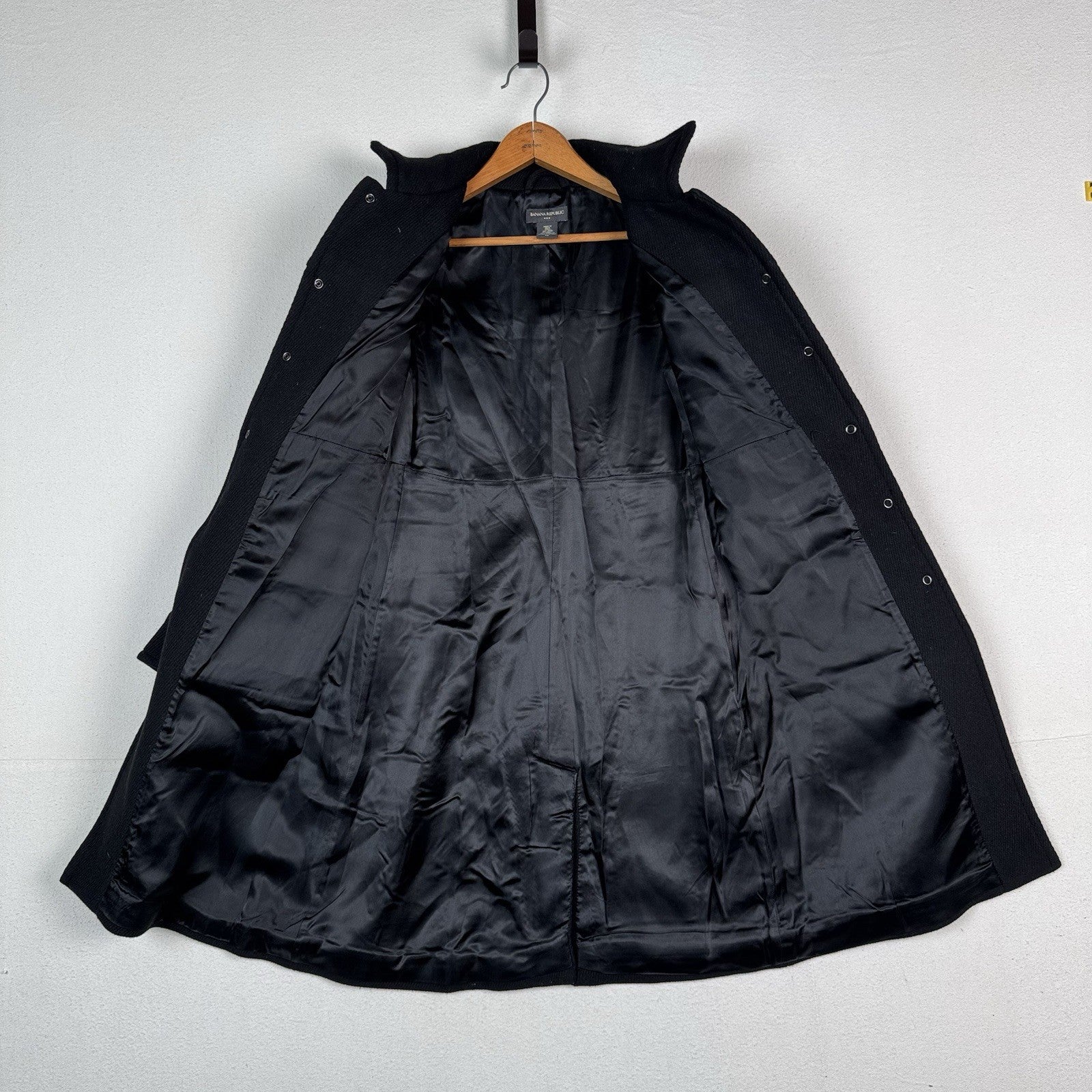 Banana Republic Women’s XS Black Wool Blazer Coat Snap Closure Tailored