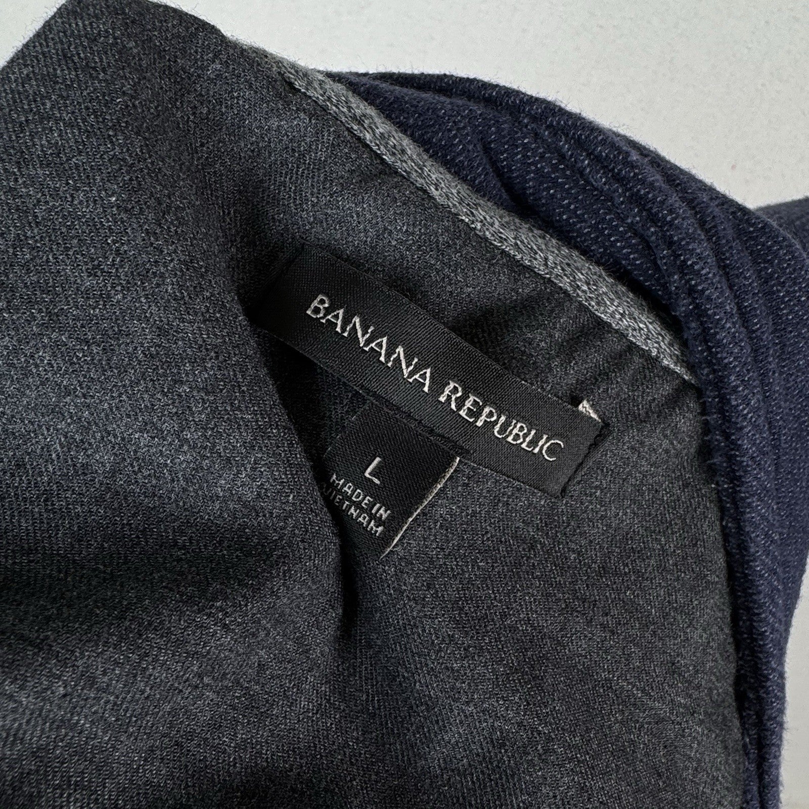 Banana Republic Zip/Button Sweater Herringbone Blue Men’s Large Jacket