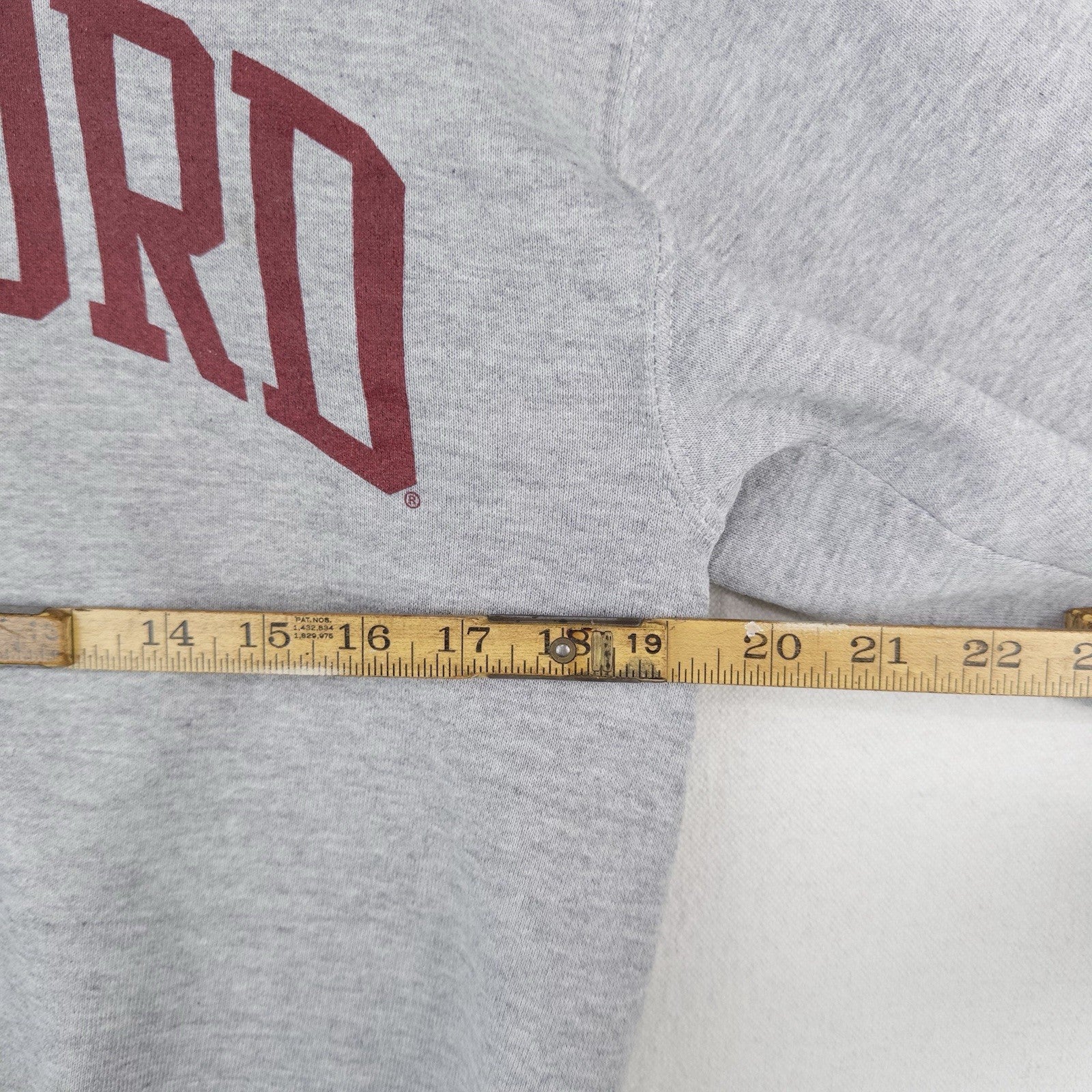90’s Vtg Stanford Russell Gray Sweatshirt Mens Small Spellout Crewneck Made USA