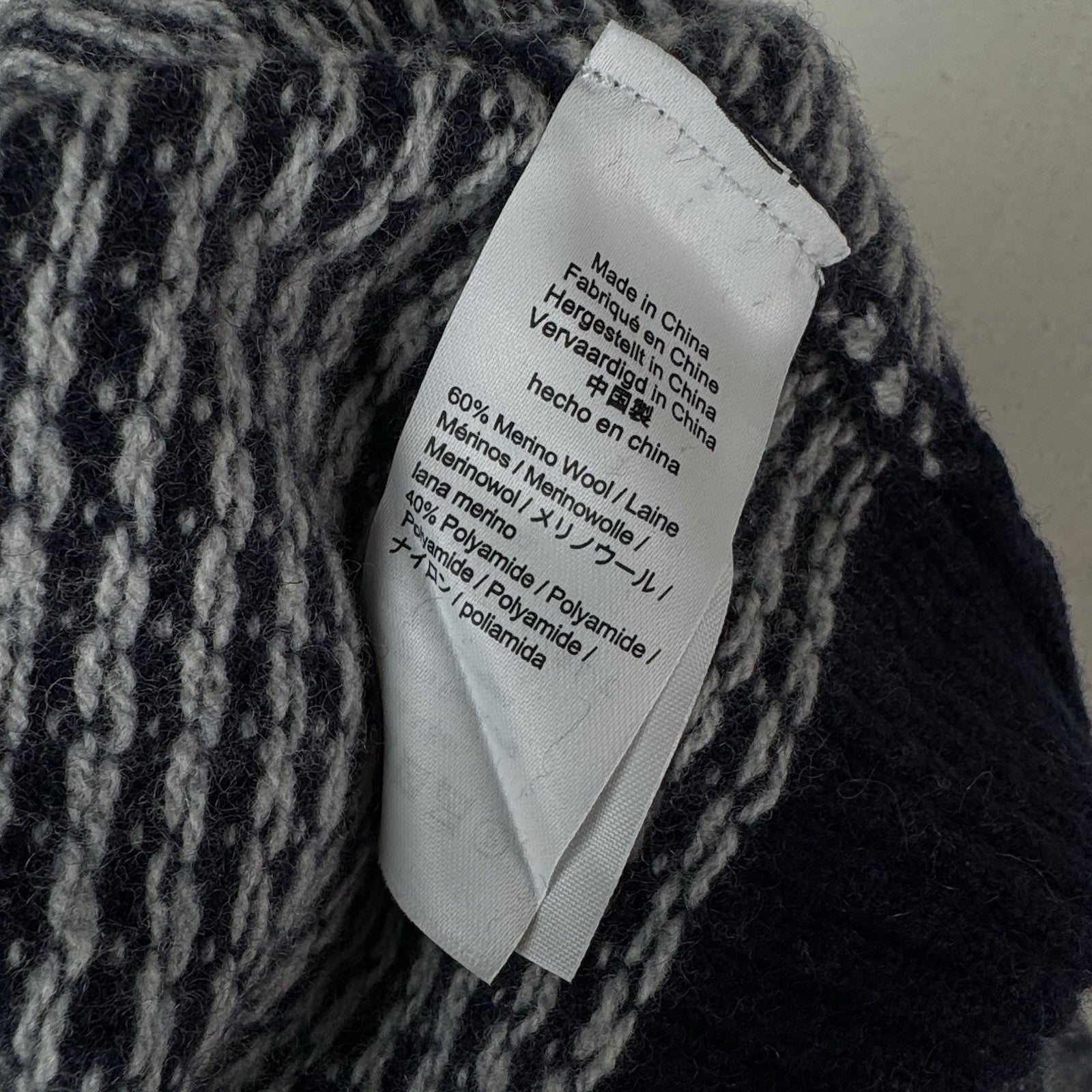 J. Crew Birdseye Quarter-Zip Sweater Merino Wool Navy Blue Men’s Size Medium