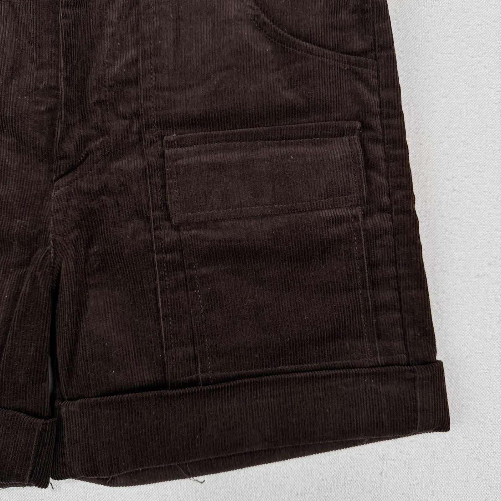 70's Vtg Sears Women’s 9-10 Brown Corduroy Safari Shorts 28x4 Deadstock *Read