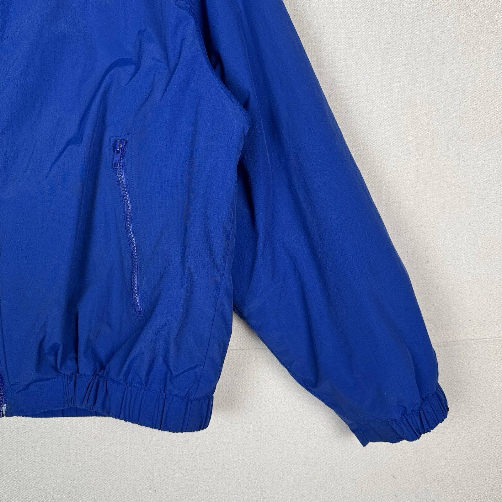 Vintage Eddie Bauer Men’s Polartec Blue Nylon Insulated Windbreaker Jacket *Read