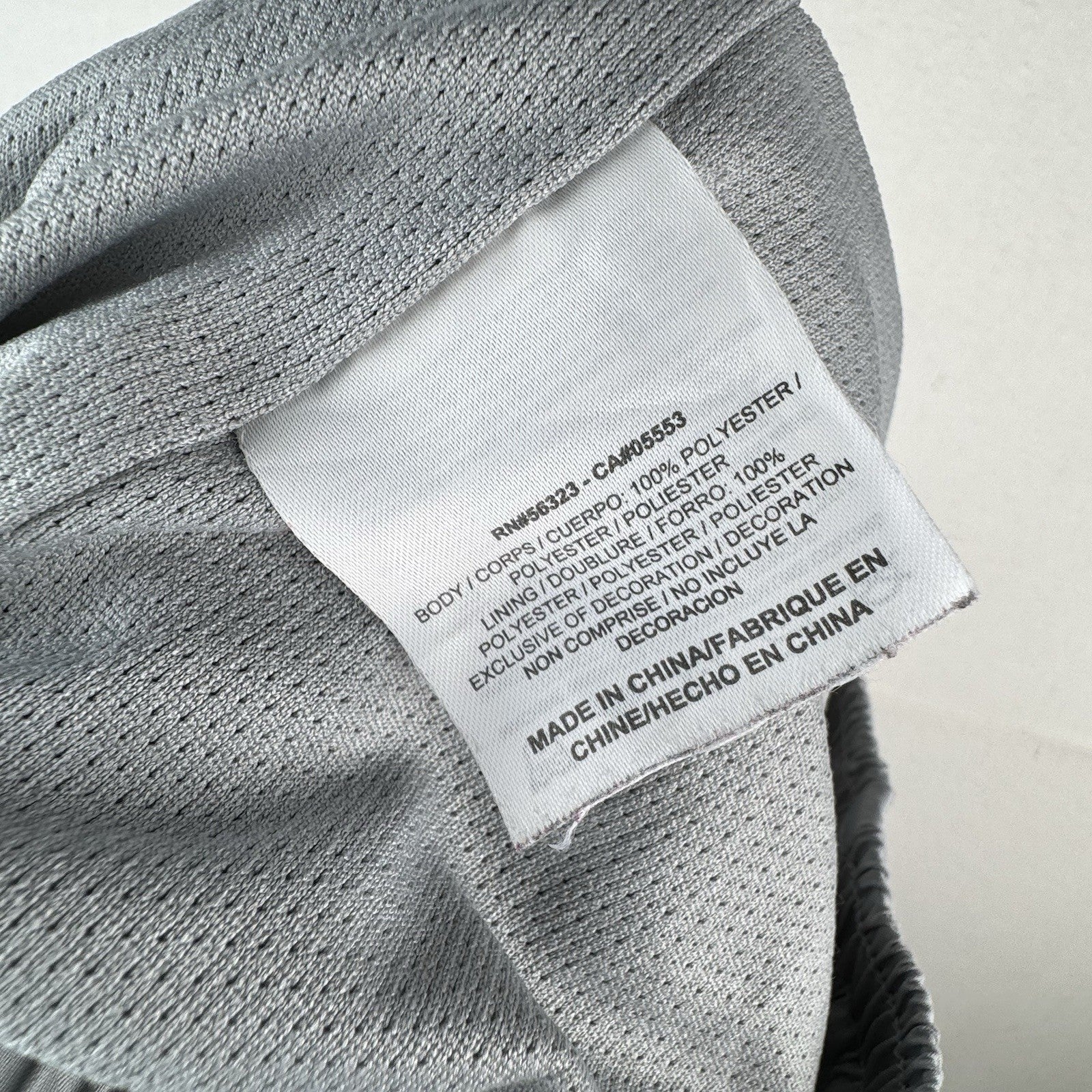 Vintage Nike Dri Fit Track Pants Mens M Gray Polyester Mesh Lined Ankle Zip