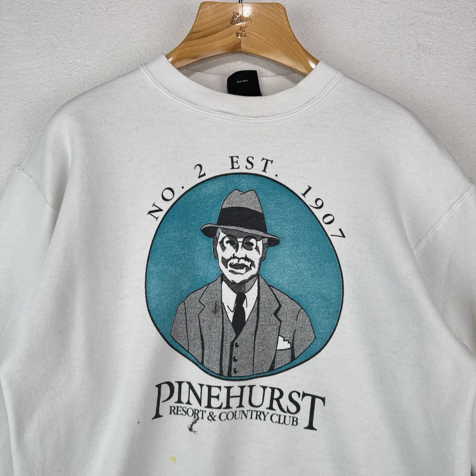 80’s Vtg Pinehurst Resort & CC Men’s L Sweatshirt Donald Ross No. 2 USA *Read