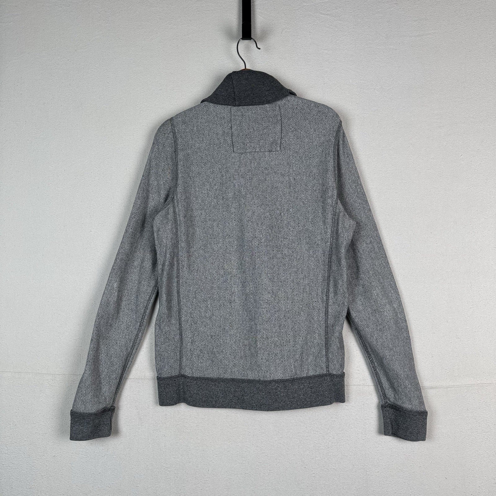 Abercrombie & Fitch Men’s M Gray Shawl Collar Cardigan Sweater Grandpa Style