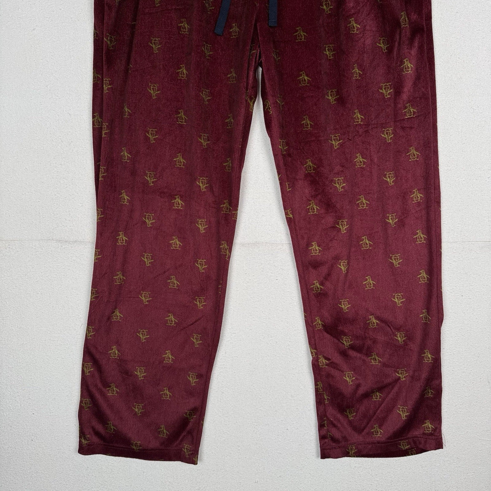Penguin by Munsingwear Velour Logo All Over Print  Loungewear PJ Pants Men’s XL