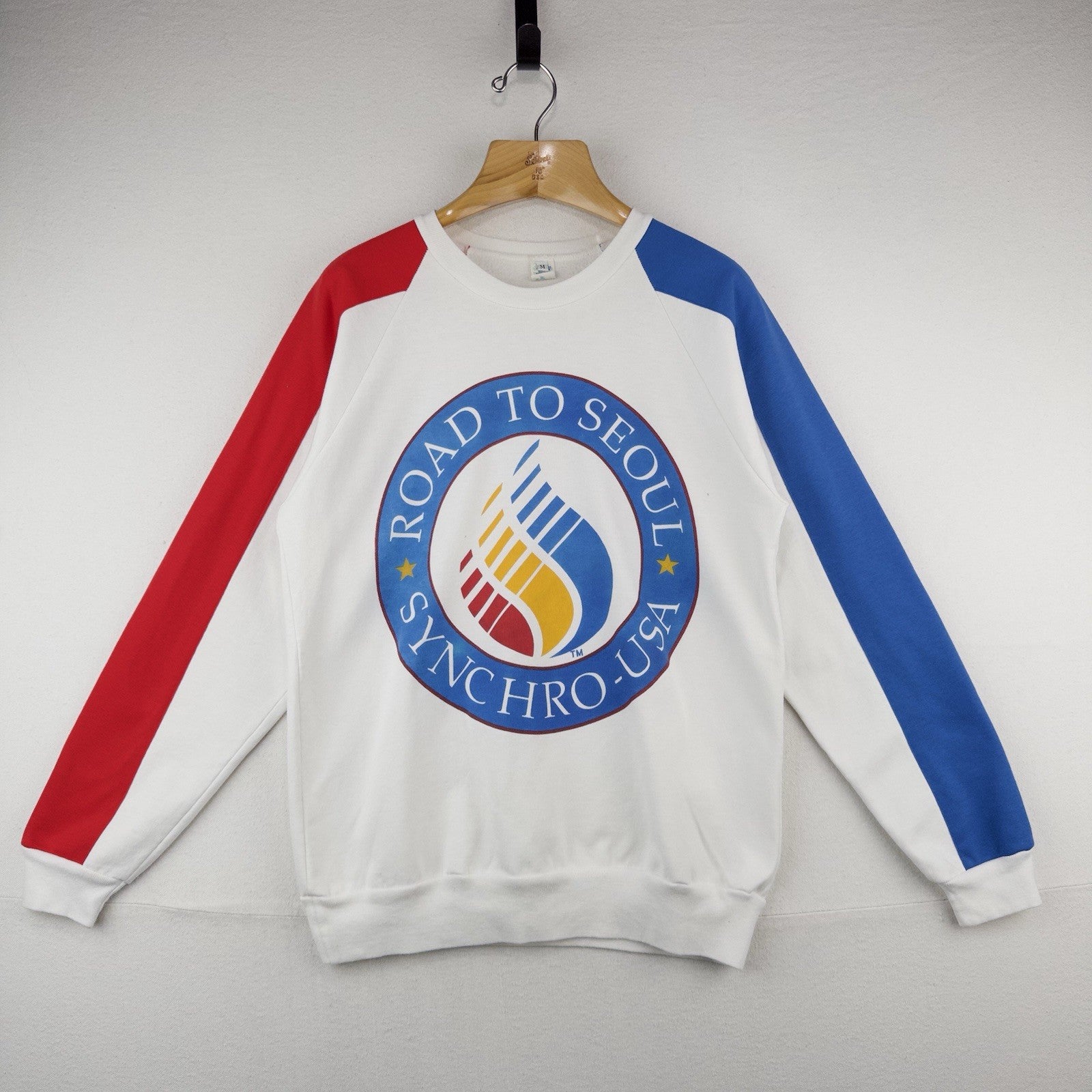 Vintage 1988 XL Seoul Olympics Synchronized Swimming Crewneck Sweatshirt M - USA