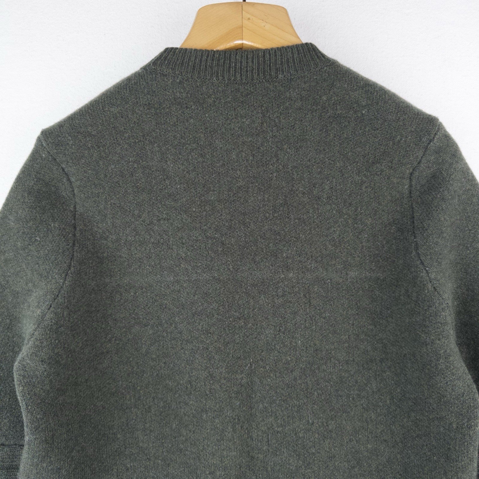 Alps & Meters Original Ski Race Knit Patrol Wool Cross Sweater Men’s S Green