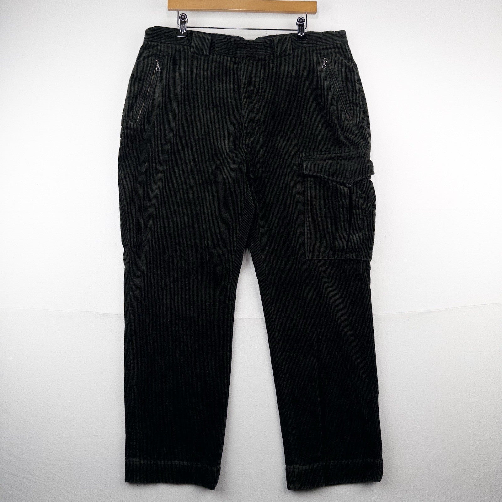 90’s Vtg Polo Ralph Lauren Corduroy Cargo Pants Men’s 38x30 Green Baggy