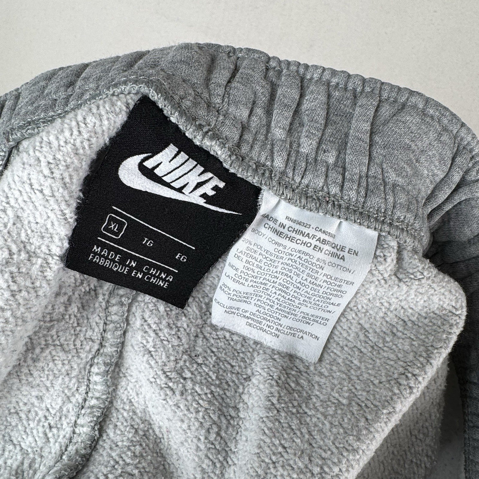 Nike Sportswear Men’s XL Just Do It Fleece Joggers Gray Spellout Sweatpants