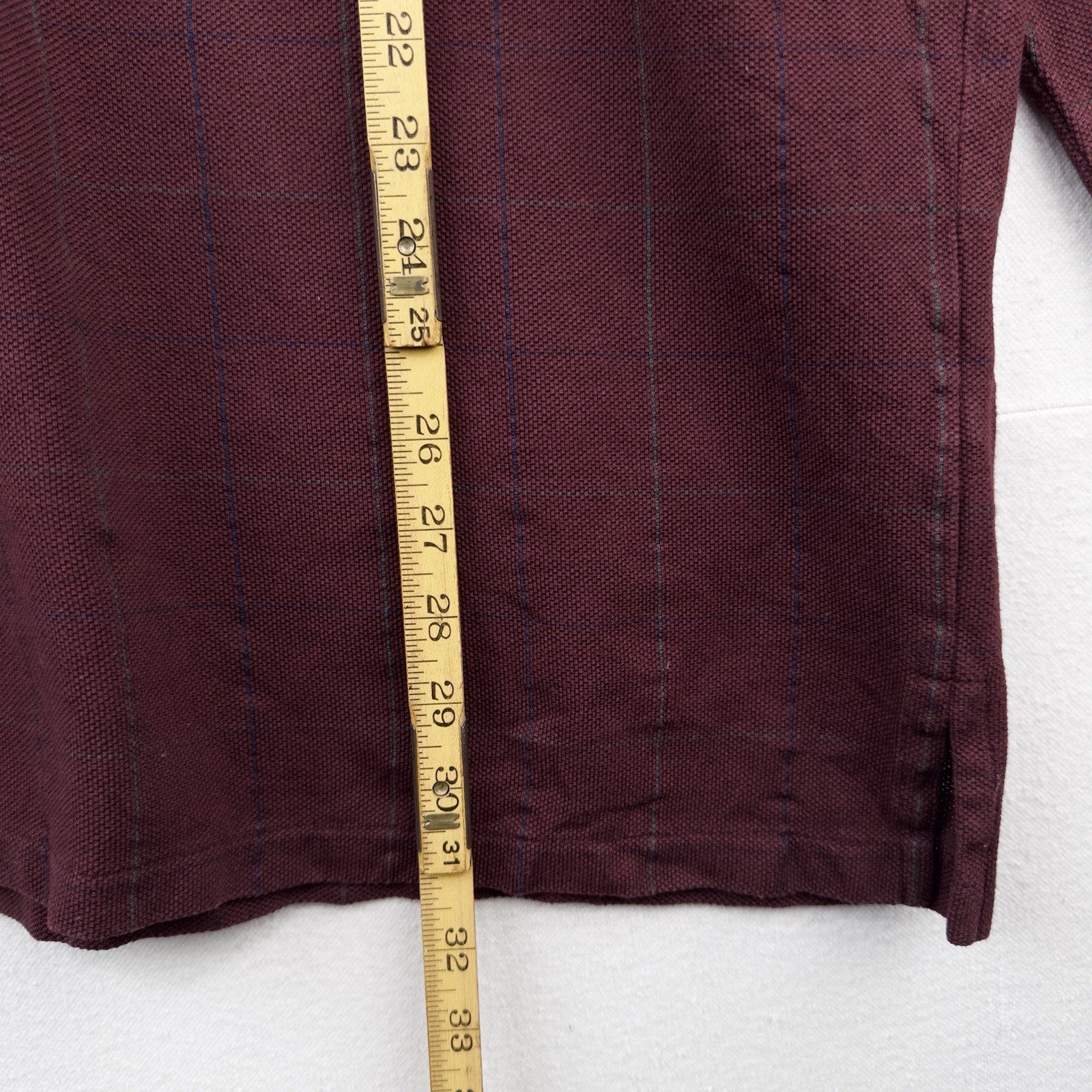 90’s Vtg Polo Ralph Lauren Turtleneck Men’s XL Maroon Windowpane Check USA