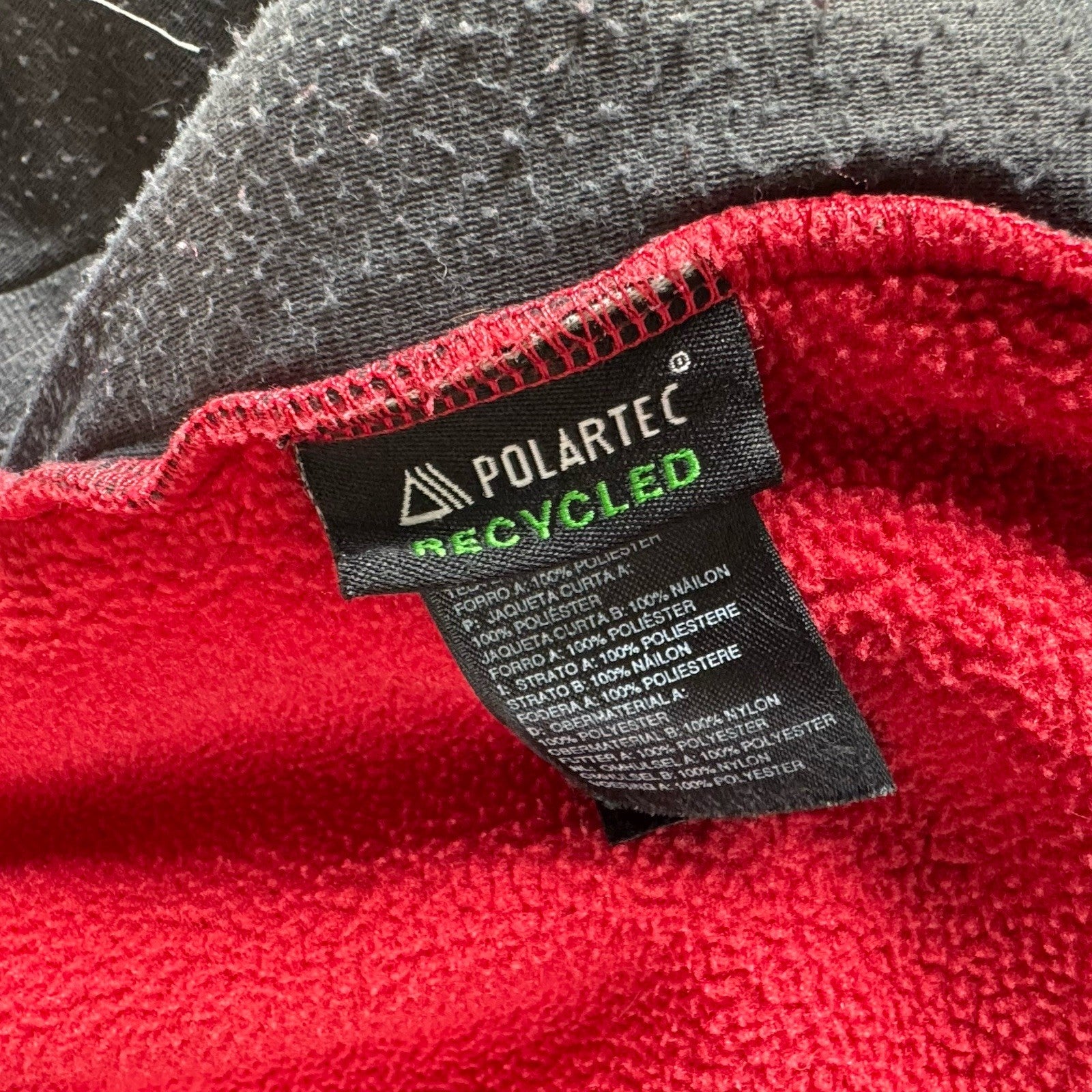 The North Face Fleece Denali Full Zip Youth Jacket Red/Grey Size Youth XL XLarge