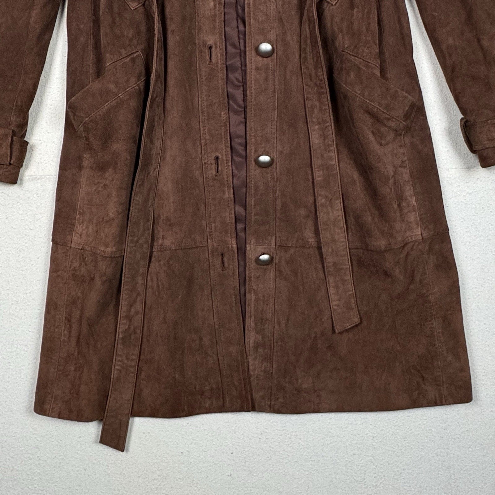 Elizabeth and James Long Suede 100% Real Leather Jacket Size XS