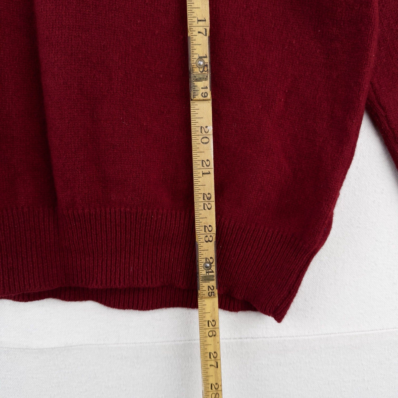 90’s Vtg Polo Ralph Lauren Lambswool Collared Sweater Wine Red Men’s L