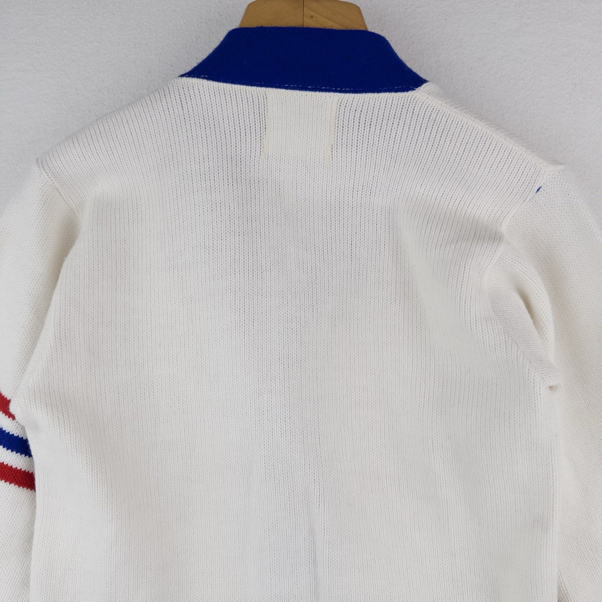 60’s Vtg Champion Letterman Cardigan Sweater Red White Blue 32” Youth M (10-12)