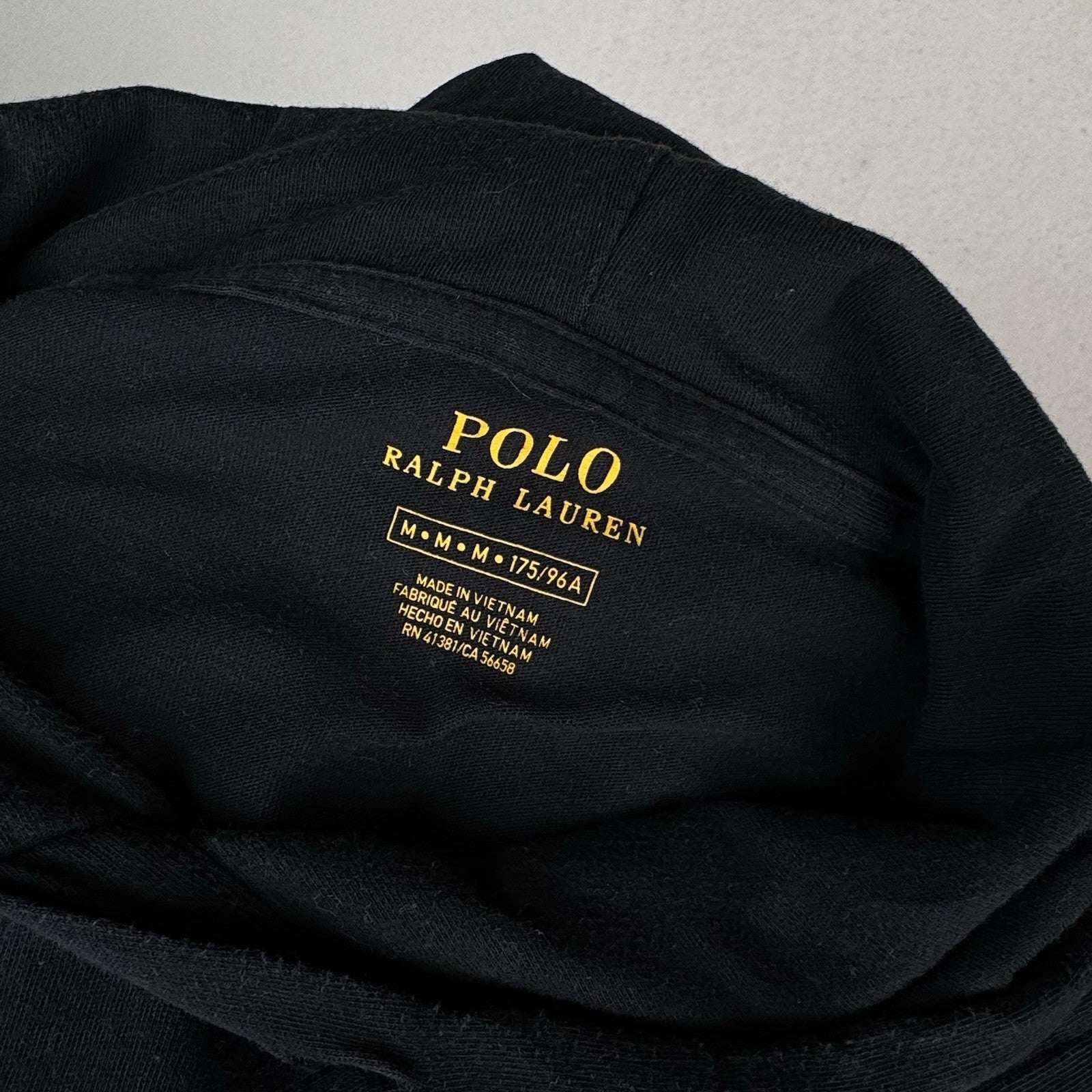 Polo Ralph Lauren Men’s Medium M Black Lightweight Pullover Hoodie