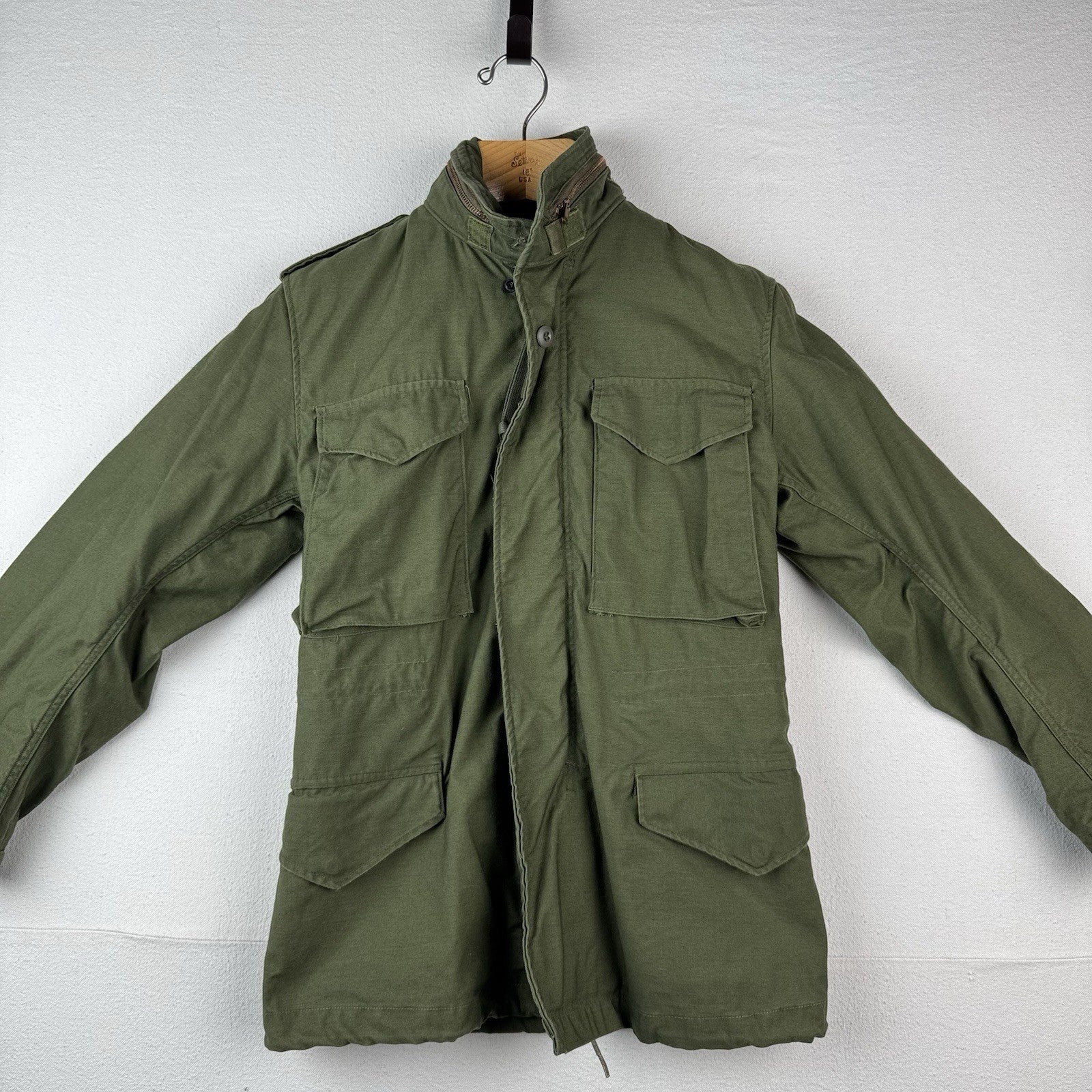 70’s Vtg Military Cold Weather Field Coat Jacket Size X-Small Regular OG-107