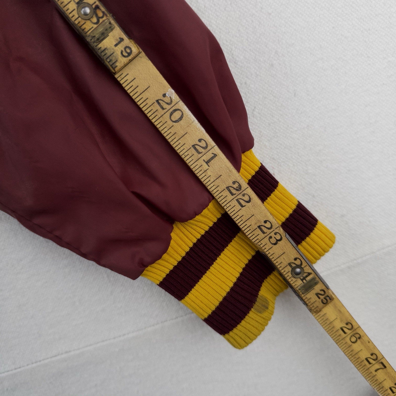 70’s Vtg Champion Eureka College Nylon Varsity Jacket Medium Snap Front Made USA
