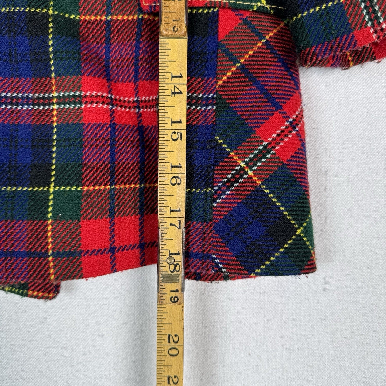 Vintage 60’s 70’s Red Tartan Plaid Car Coat Gold Buttons Made Canada 3T Toddler