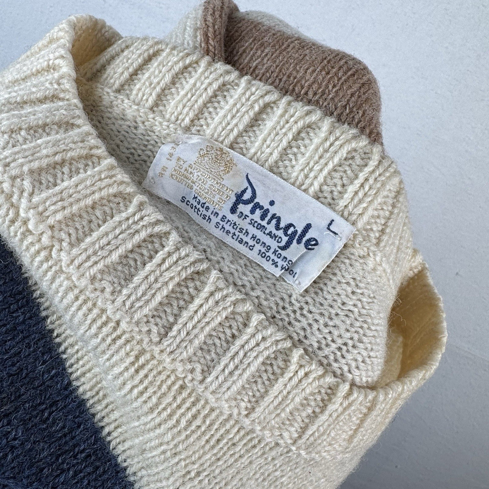 Vintage Pringle of Scotland Southwest Bison Sweater Men’s Large Shetland Wool