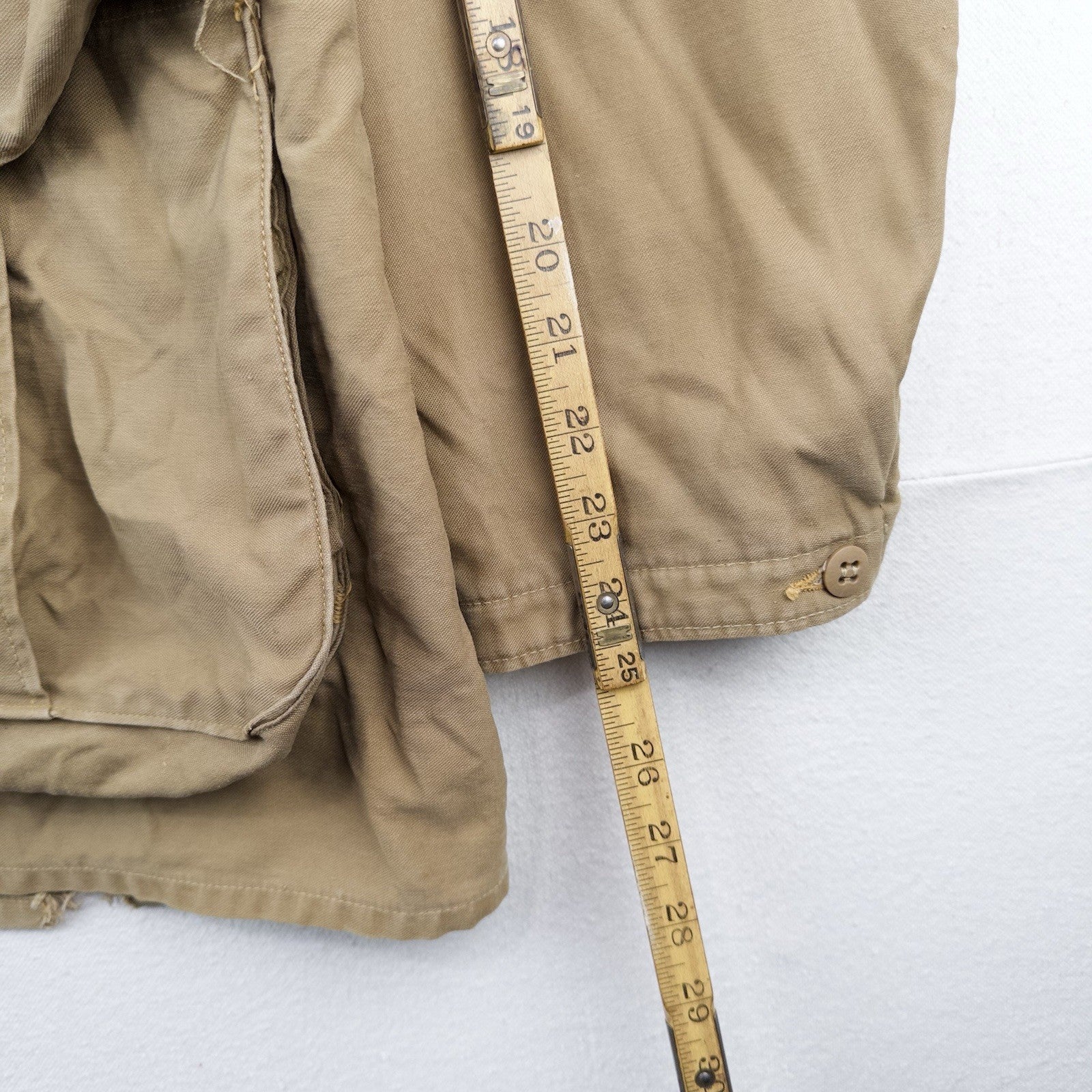 50’s Vtg JC Higgins Men’s L Canvas Hunting Jacket Tan Corduroy Shooting Coat USA