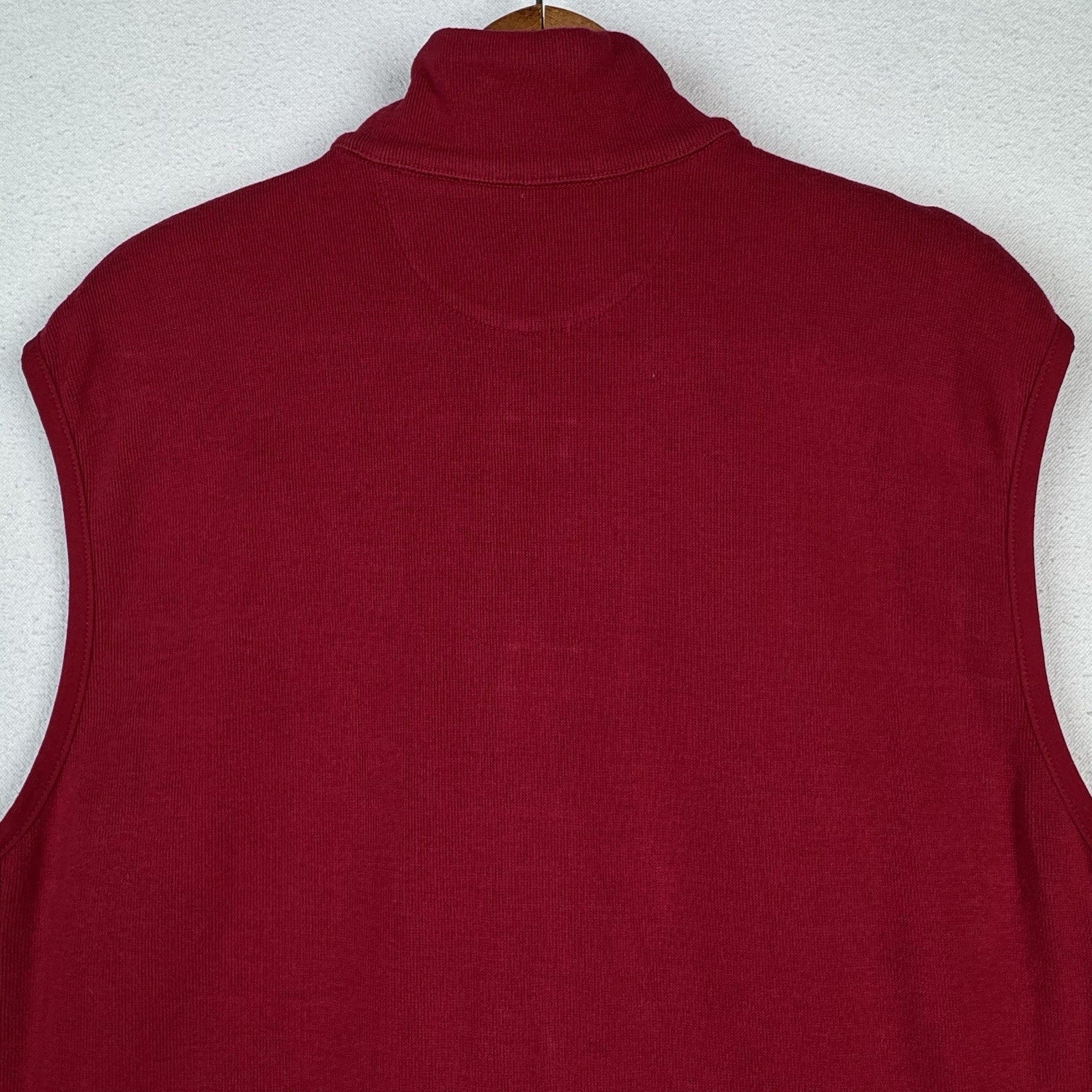 Polo Ralph Lauren Sweater Vest Zip Up Red 100% Cotton Men’s XL