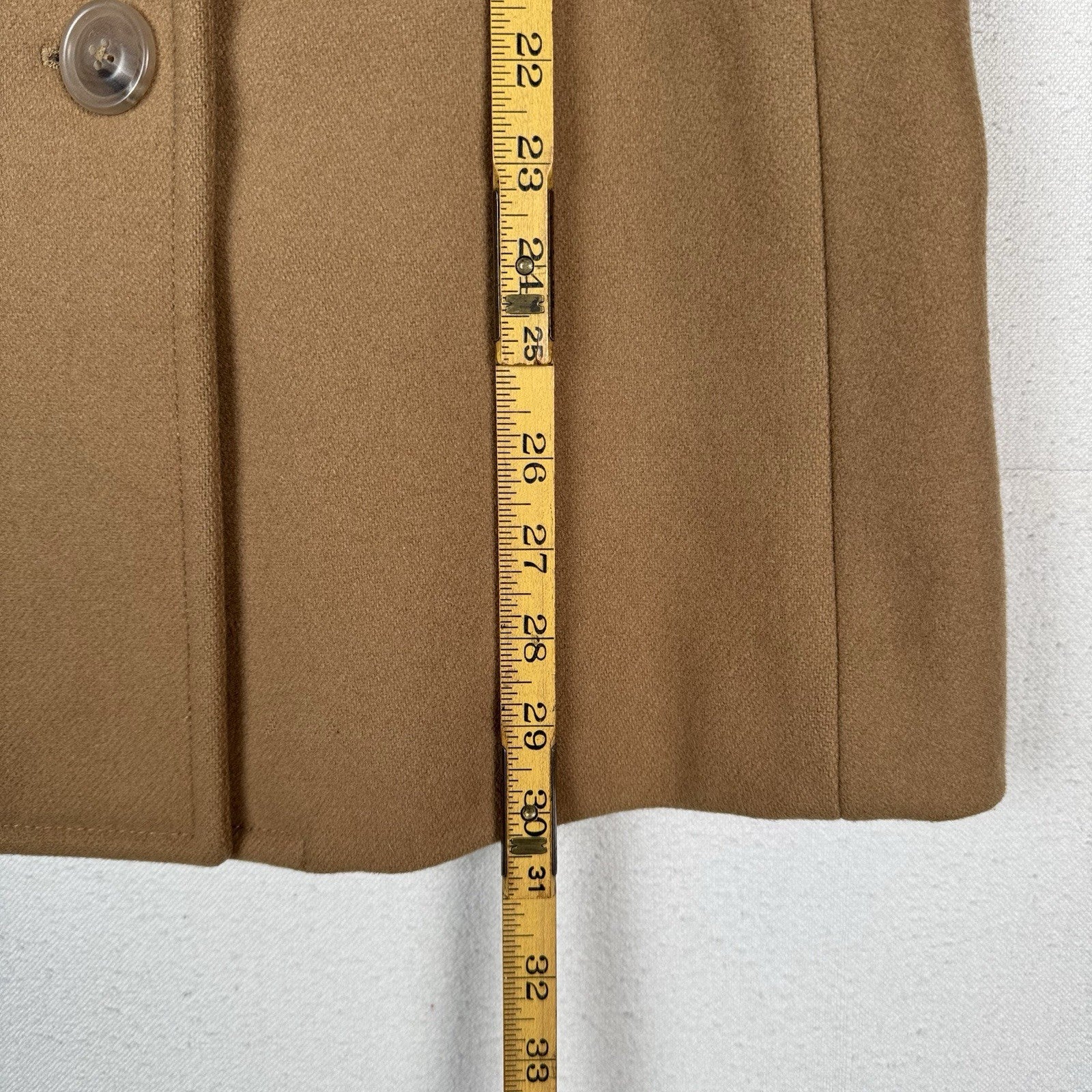 J.Crew Women's Camel Wool Thinsulate Lined Peacoat Large