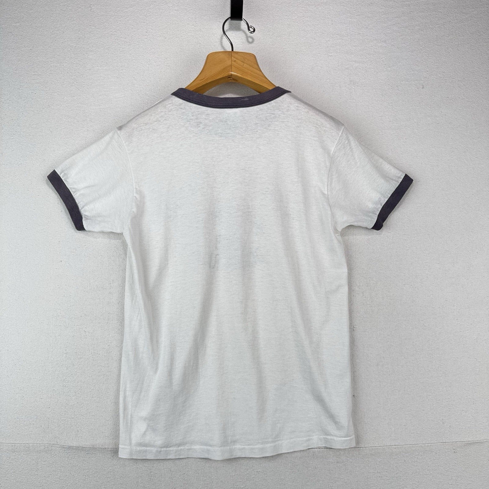 80’s Vtg Champion 1989 Marblehead To Halifax Ocean Race Ringer Tee White Large