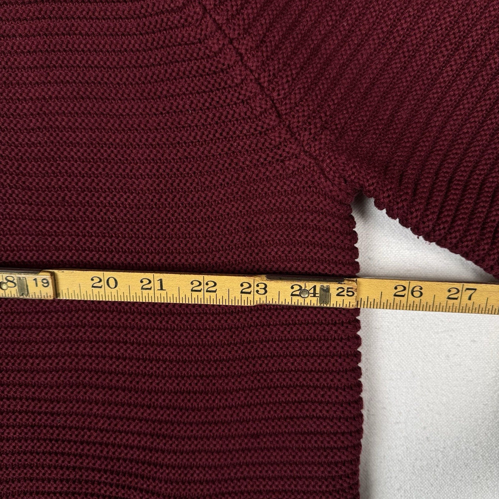 Lands’ End Cardigan Poncho Sweater Collar Women's 20-22 Bell Sleeves Maroon Red