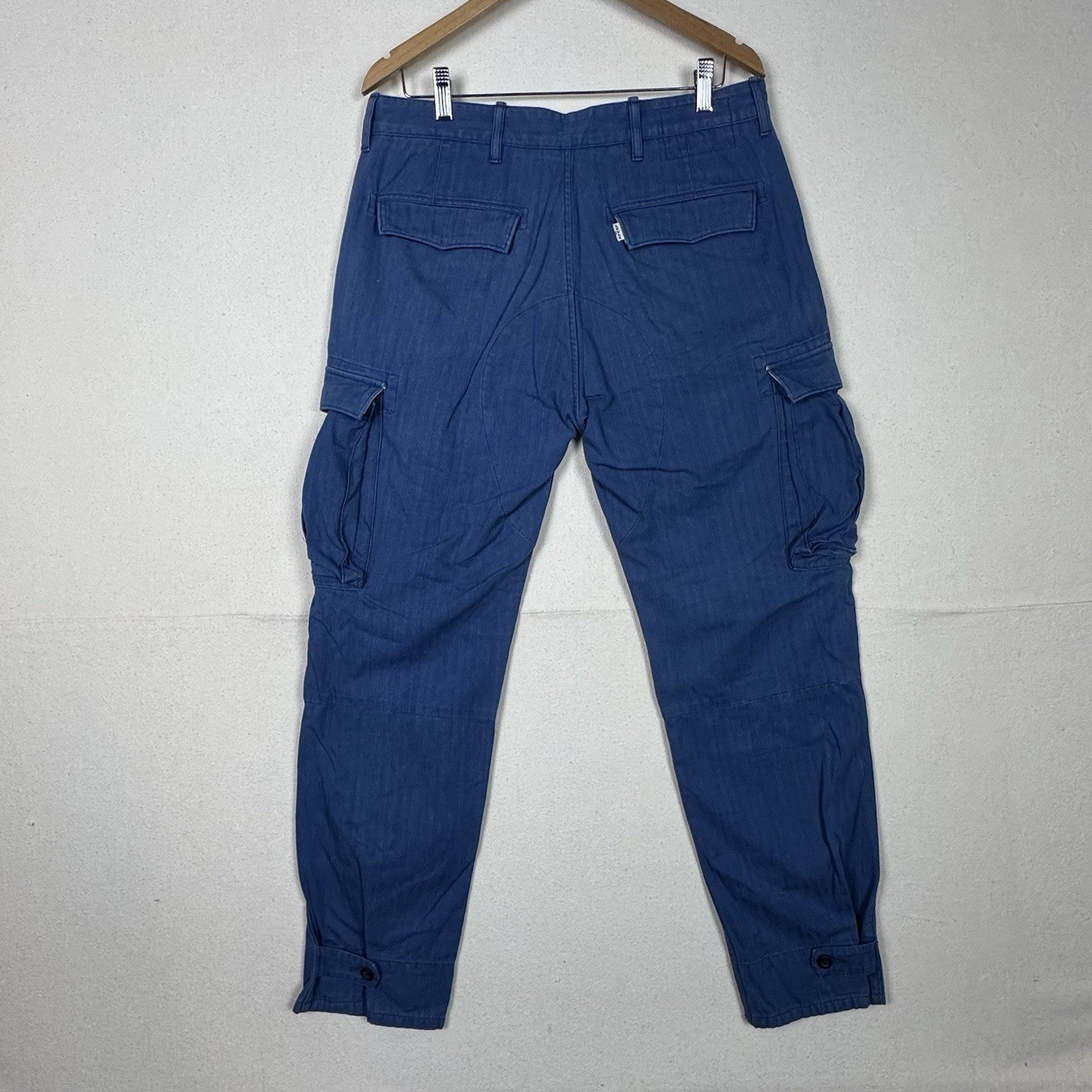 Levis Cargo Pants 32X32 Bennington Blue Cotton Twill Military Sample WPL423