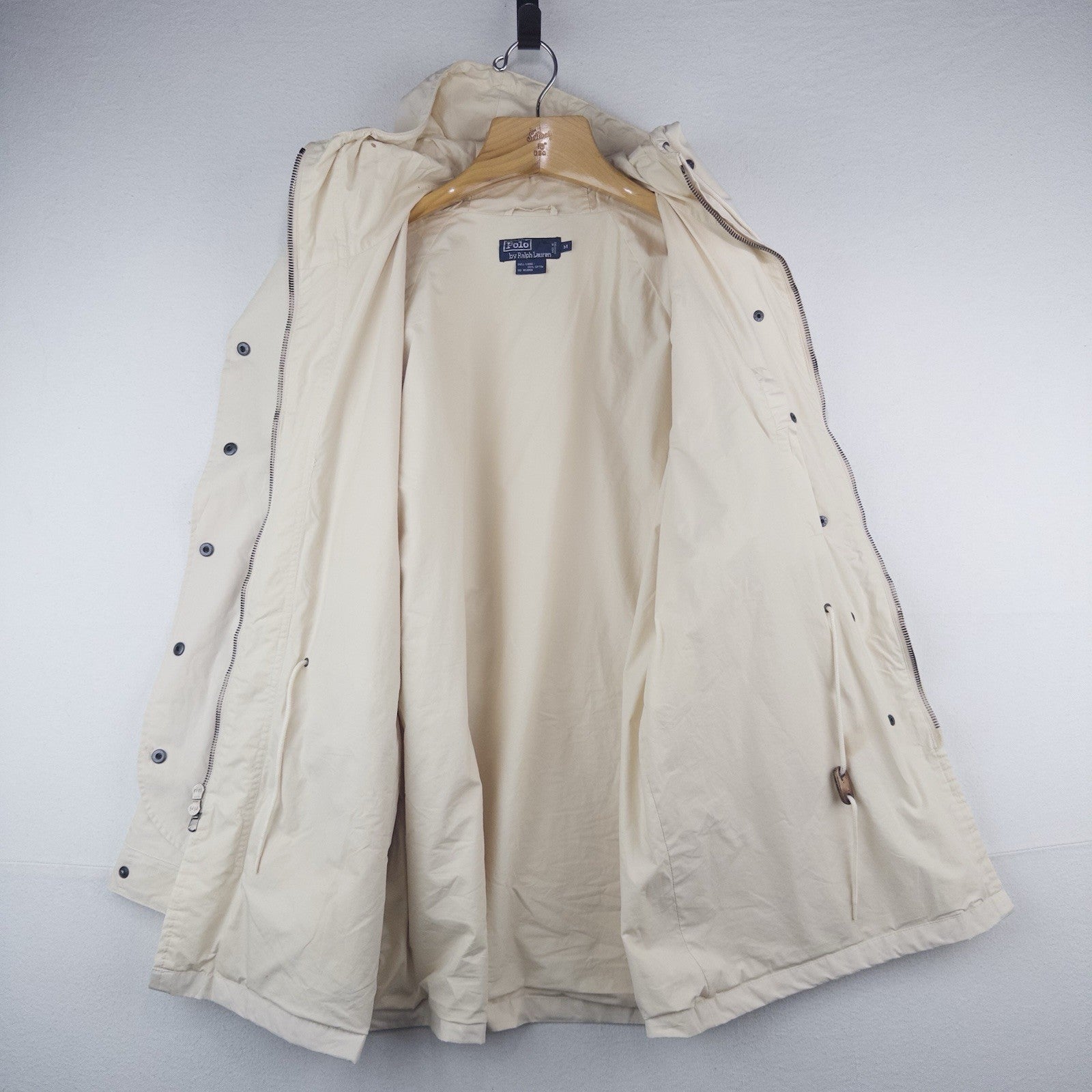 90’s Vtg Polo Ralph Lauren Swedish M62 Sailing Deck Jacket Men’s M Cream