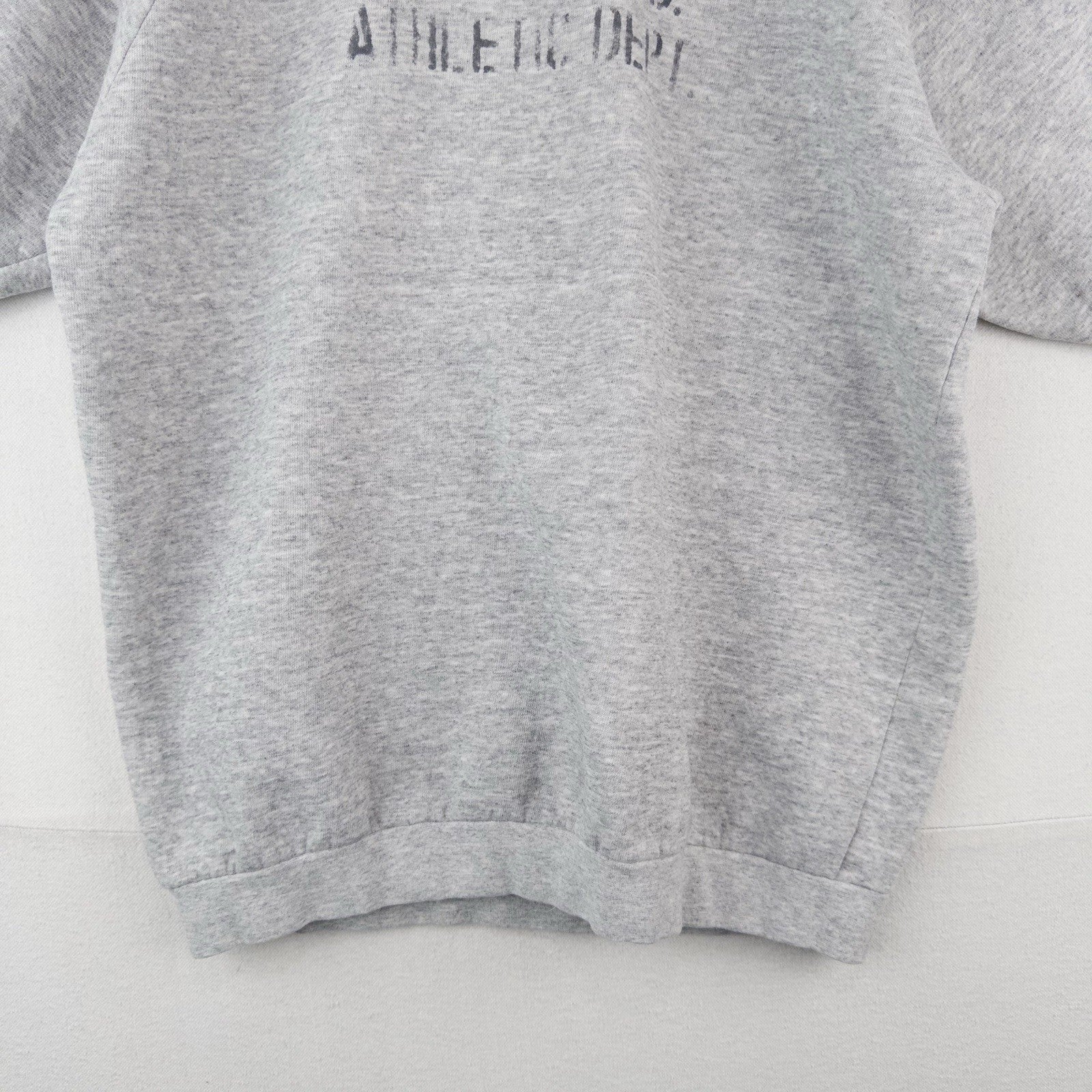 90’s Vtg Kindan Athletic Dept. Gray Short Sleeve Sweatshirt Stencil Raglan XL