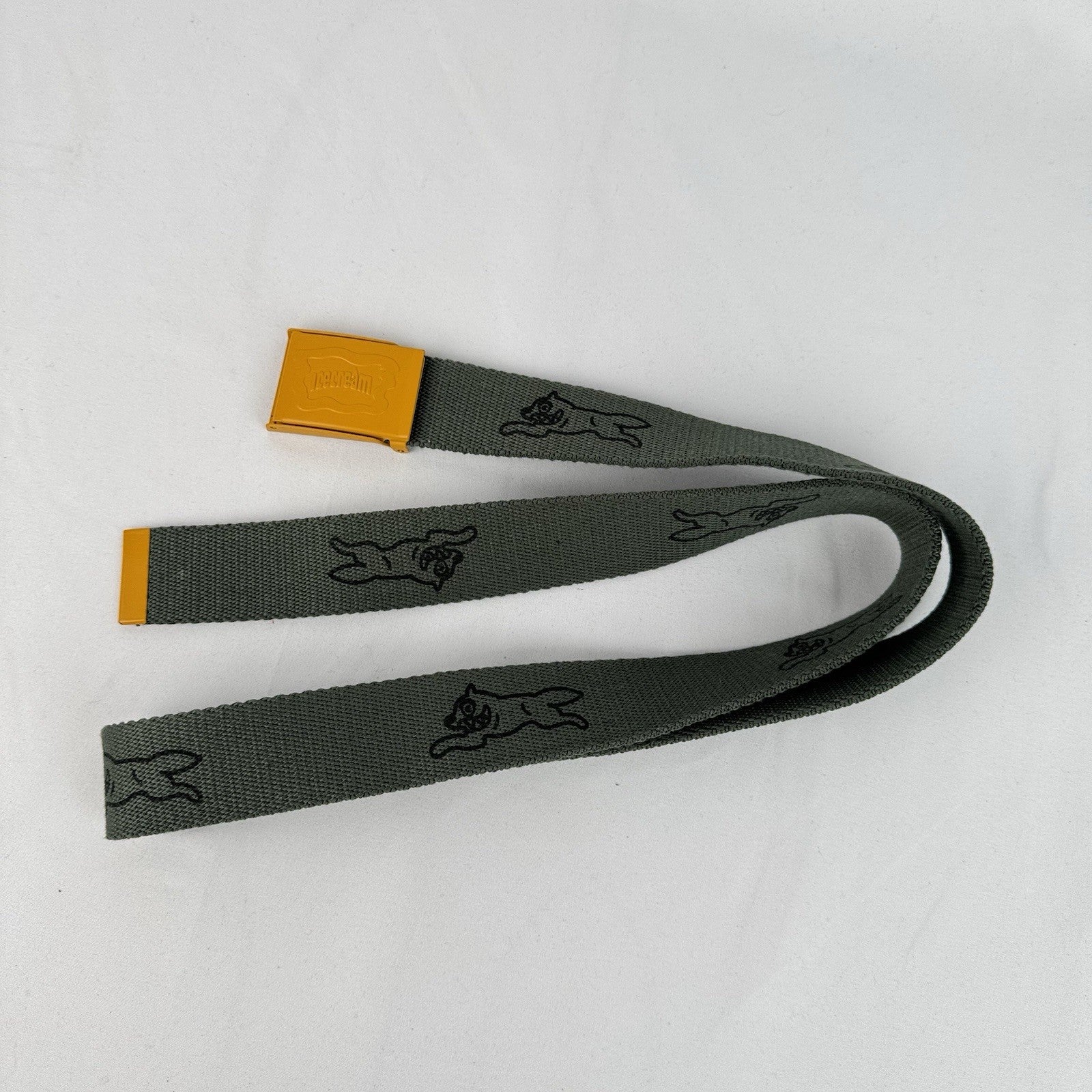 Billionaire Boys Club x Ice Cream Green Running Dog Nylon Belt Metal Buckle 52”