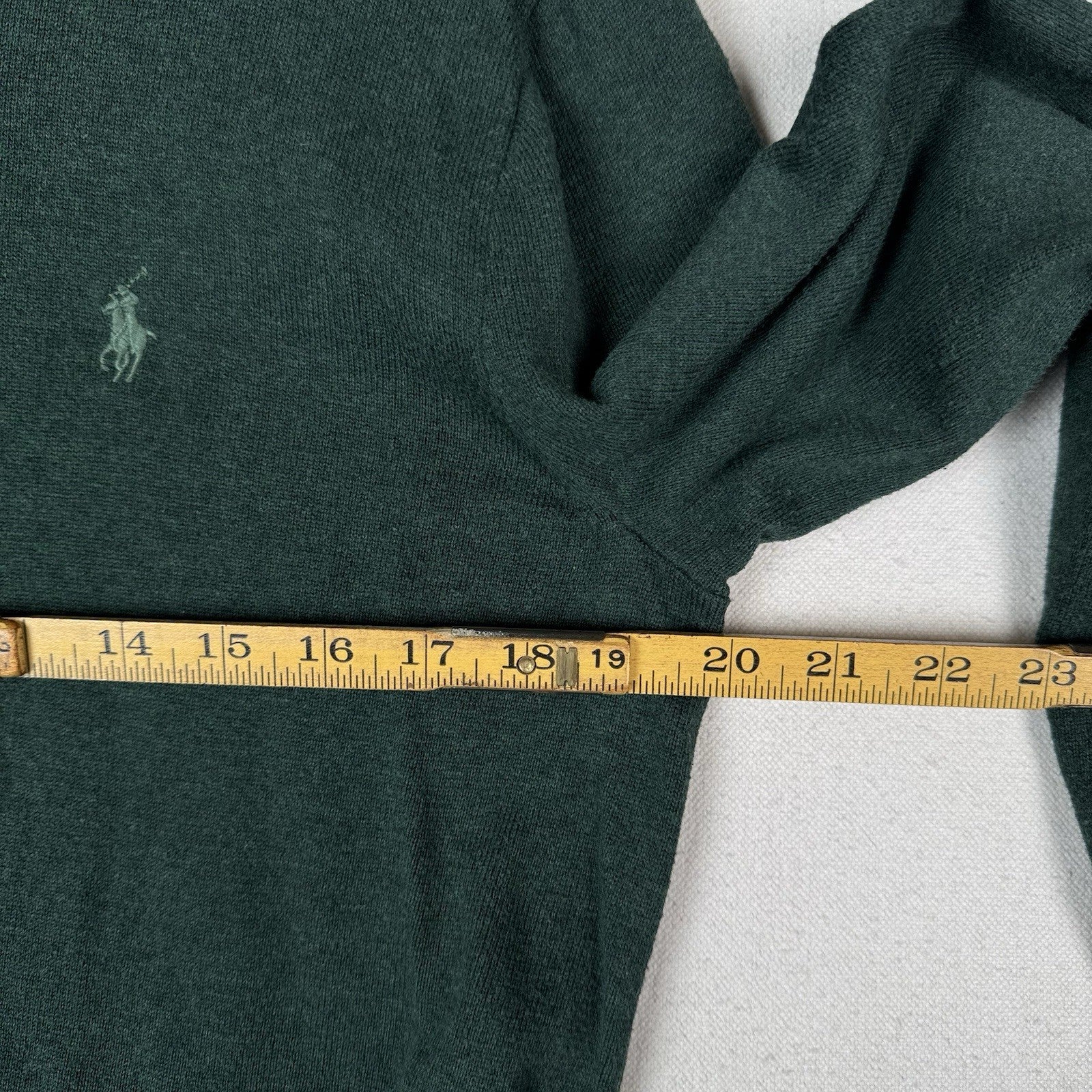 Polo Ralph Lauren Men’s Green Pima Cotton Pullover Sweater Crewneck Medium