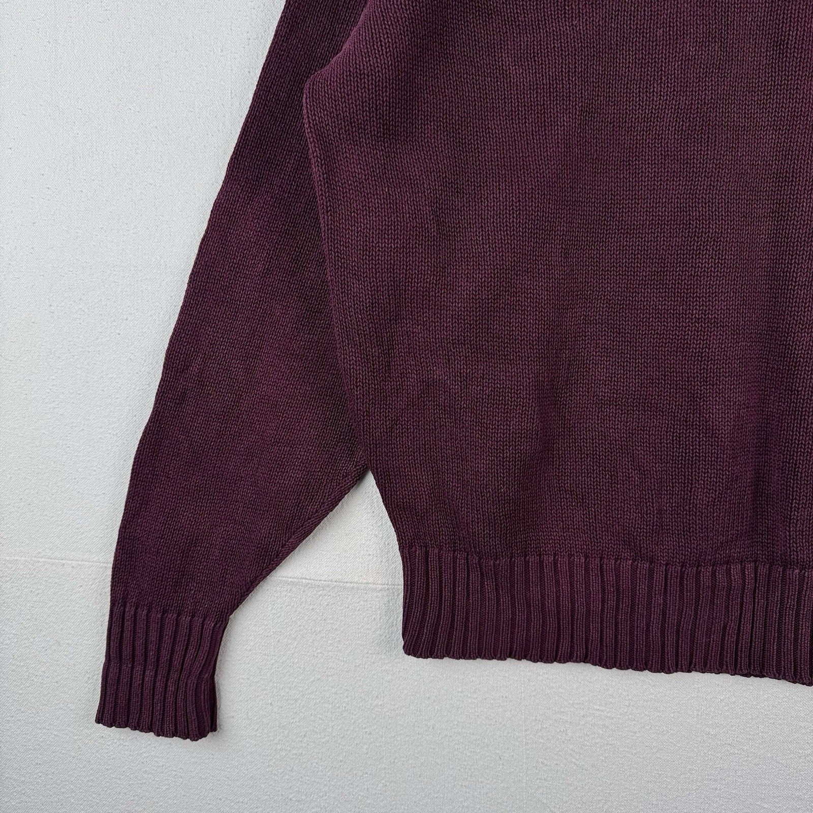 90’s Vintage Polo Ralph Lauren Sweater Men’s XL Eggplant Purple Cotton