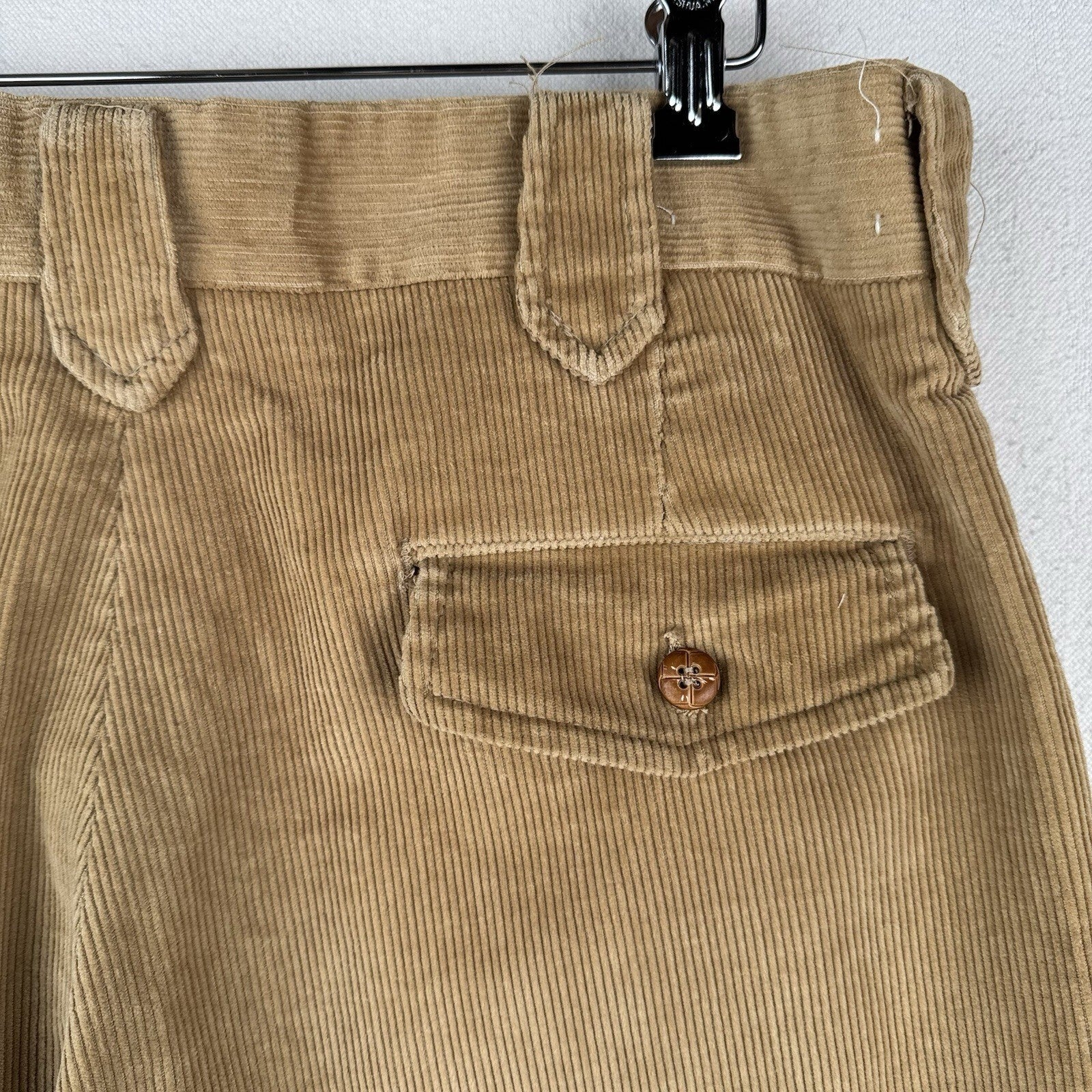 70's Vtg Wrangler Corduroy Pants Men's 34 (Fits32x36) Tan Bootcut Western USA
