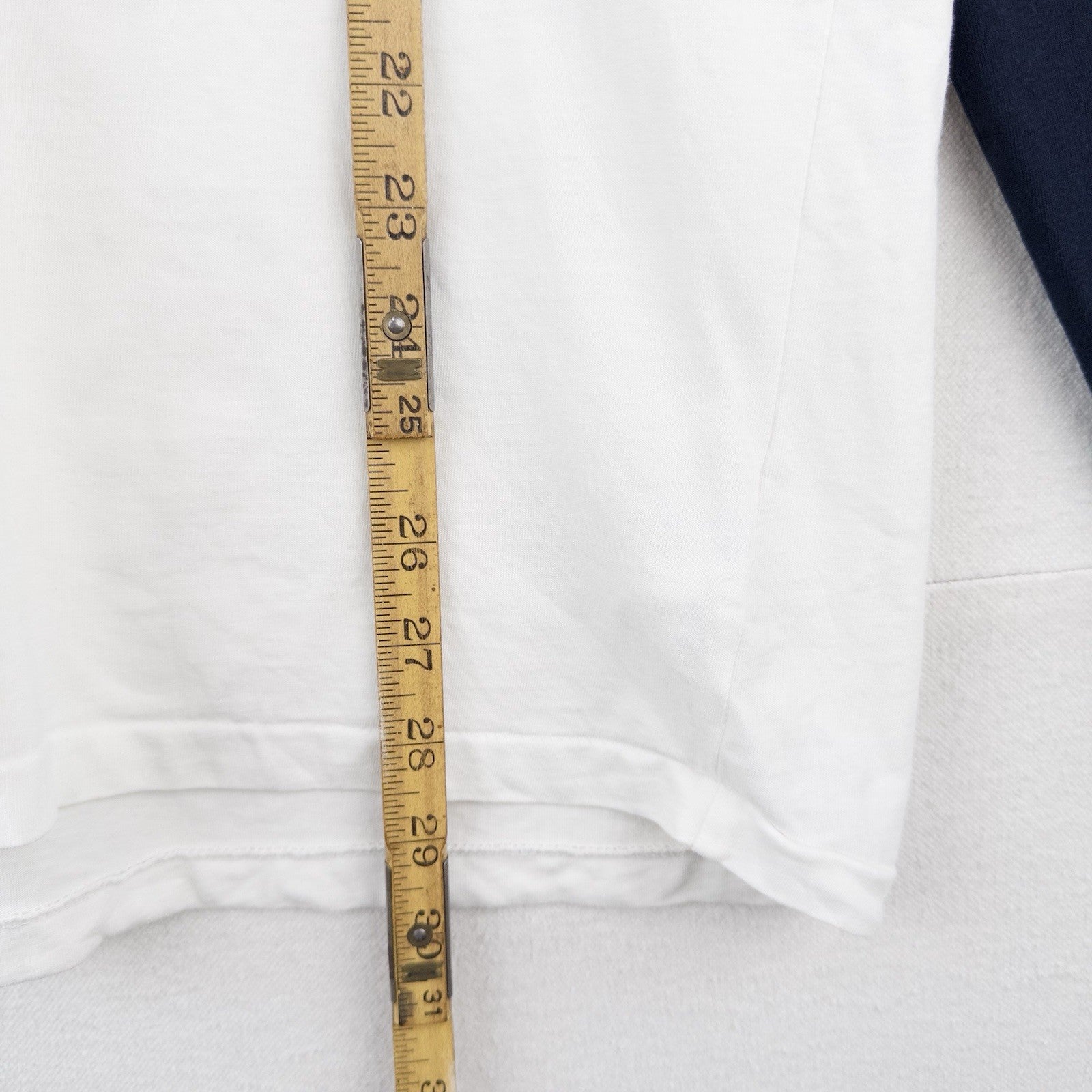 Polo Ralph Lauren Baseball T-Shirt Chest Logo Long Sleeve Mens XL Blue White