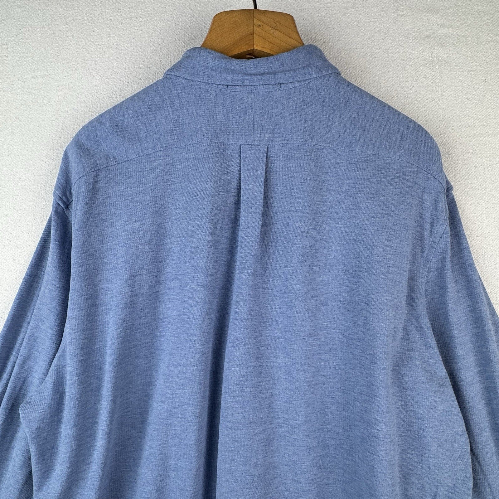 Polo Ralph Lauren Shirt Men’s 2XL Blue Featherweight Mesh Long Sleeve Button Up