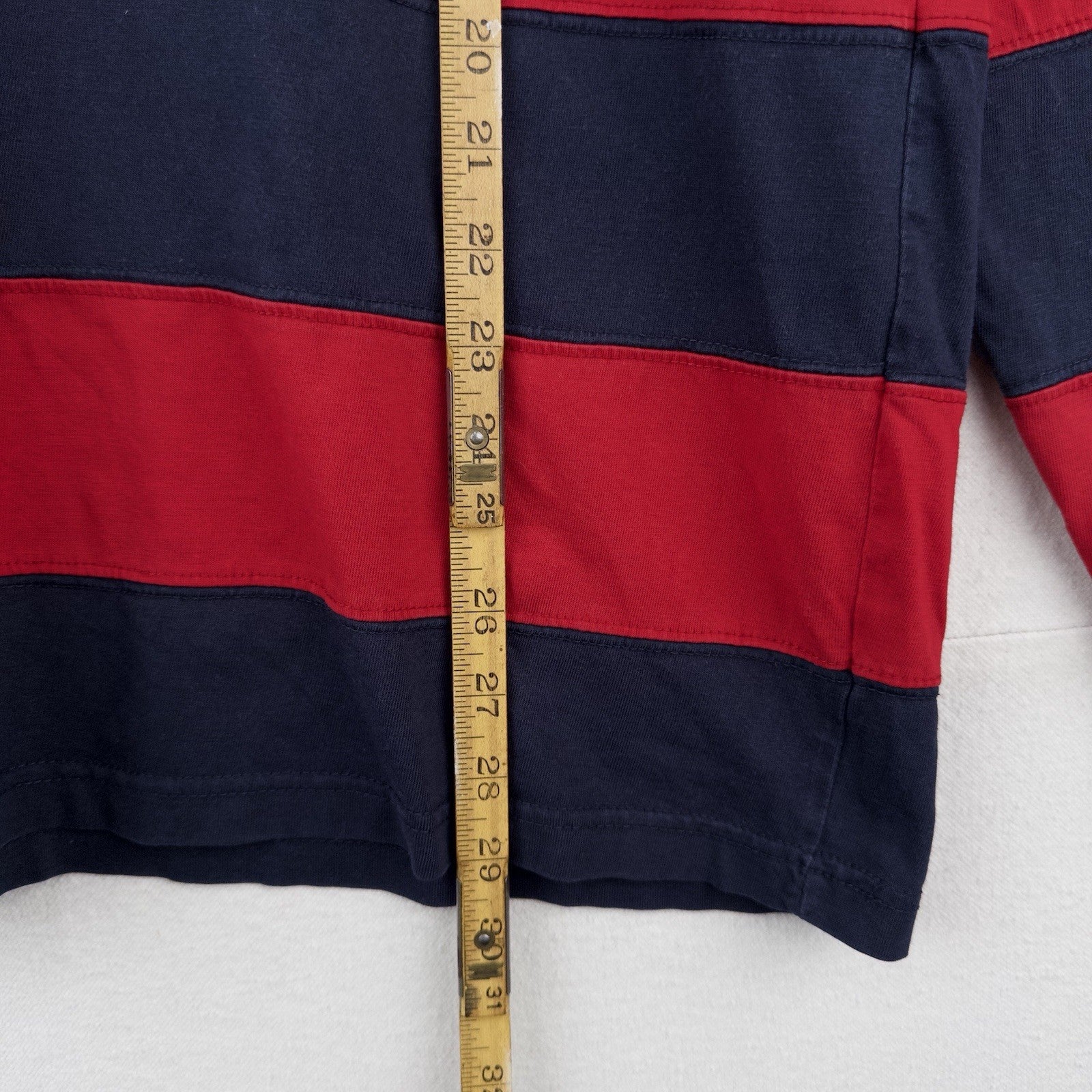 90’s Vtg Polo Ralph Lauren Henley Colorblock Striped Long Sleeve Shirt Men’s L