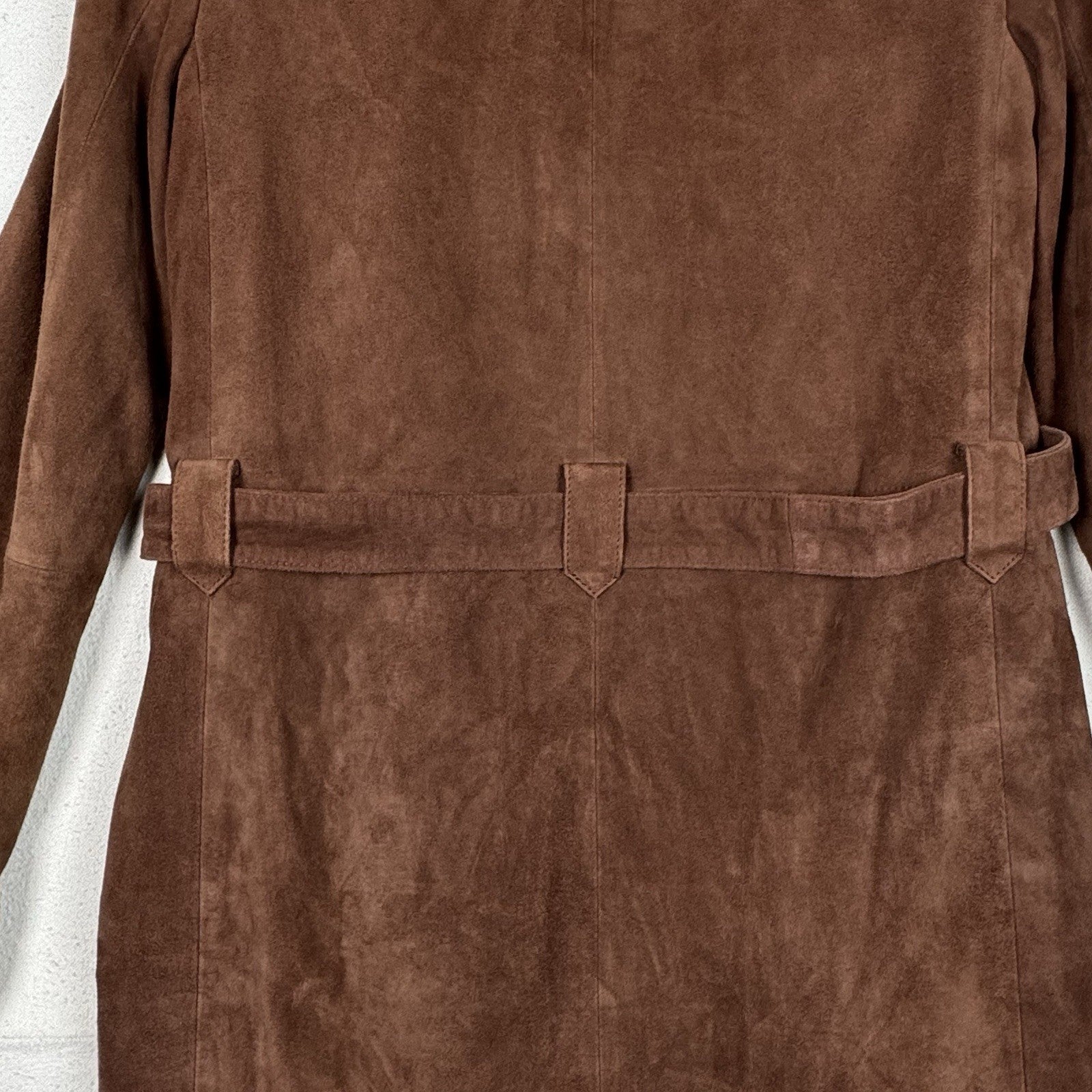 Elizabeth and James Long Suede 100% Real Leather Jacket Size XS