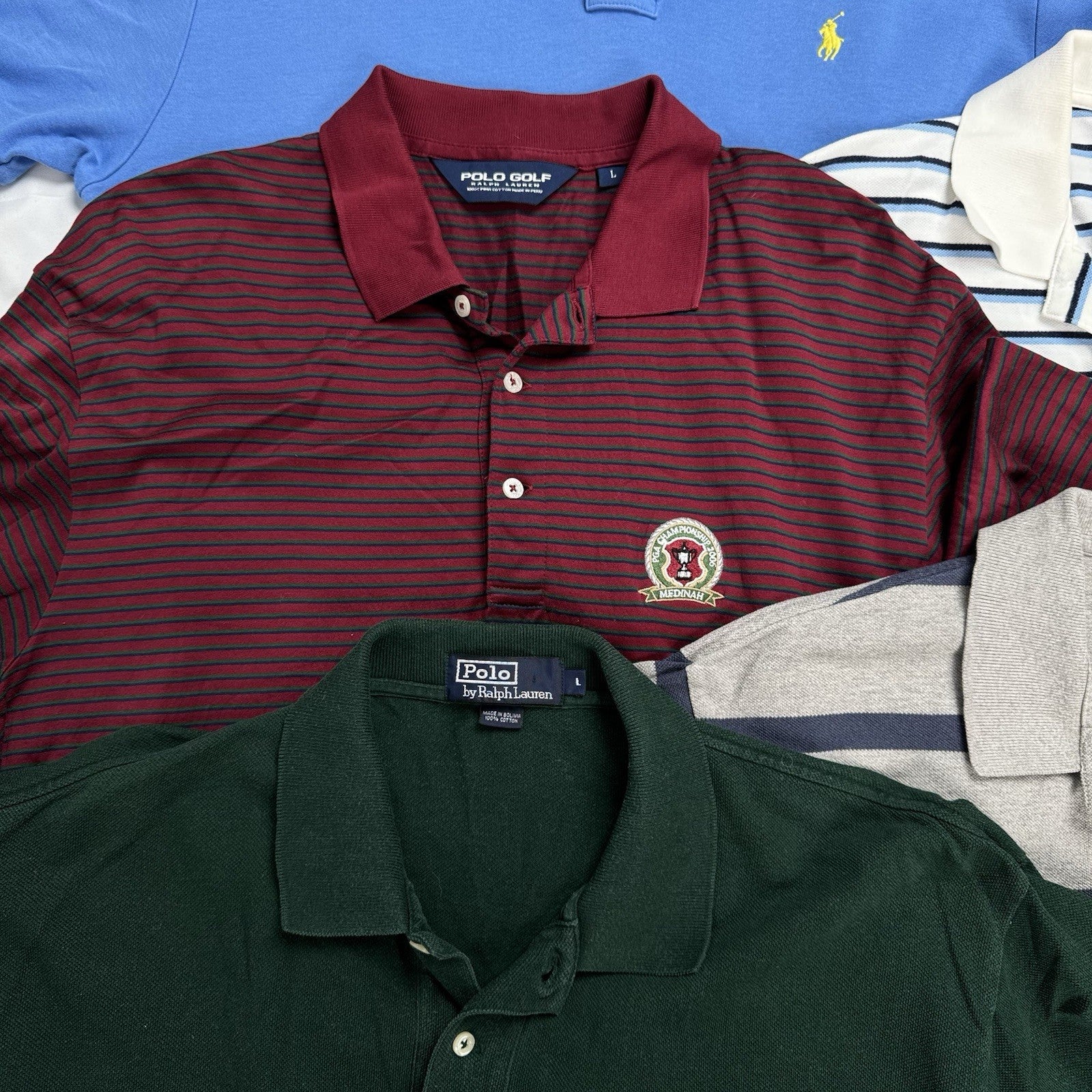 Lot of 10 Polo Ralph Lauren Short Sleeve Shirts Wholesale Box S,M,L