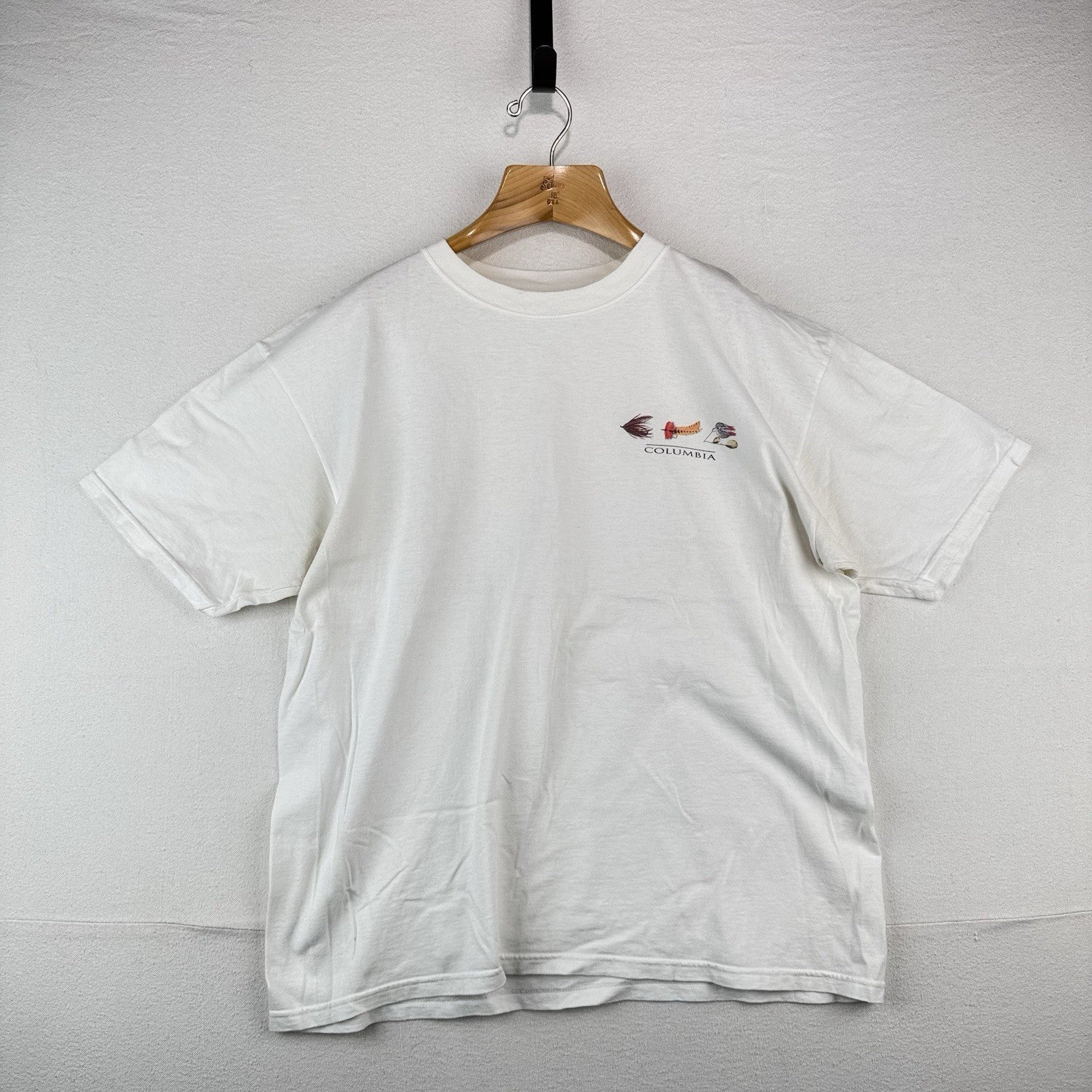 Vintage Columbia Fishing Lures & Flies Periodic Table Men’s XL