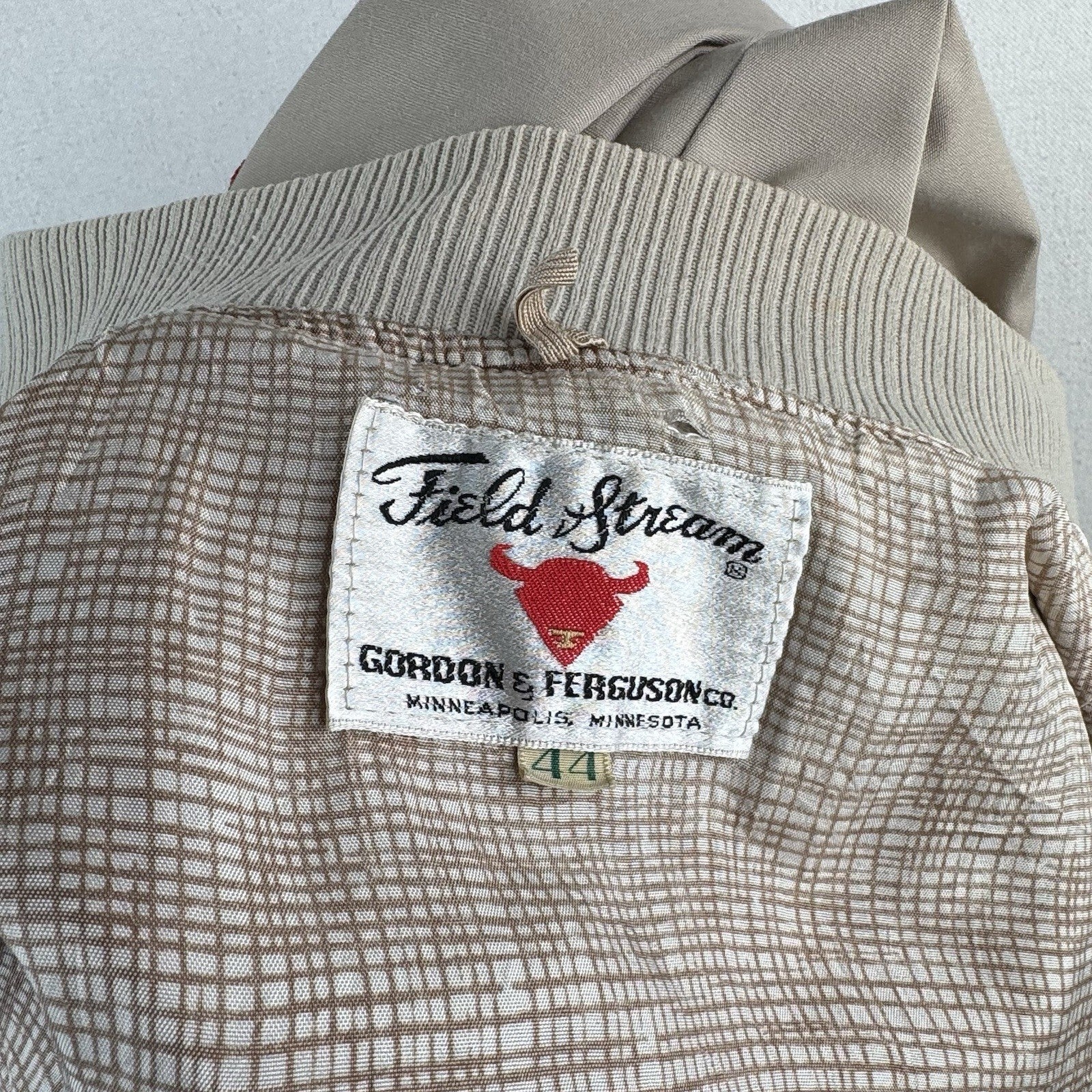 70’s Vtg Field & Stream Gordon & Ferguson Men's 44 Bomber Jacket WIAA Patches