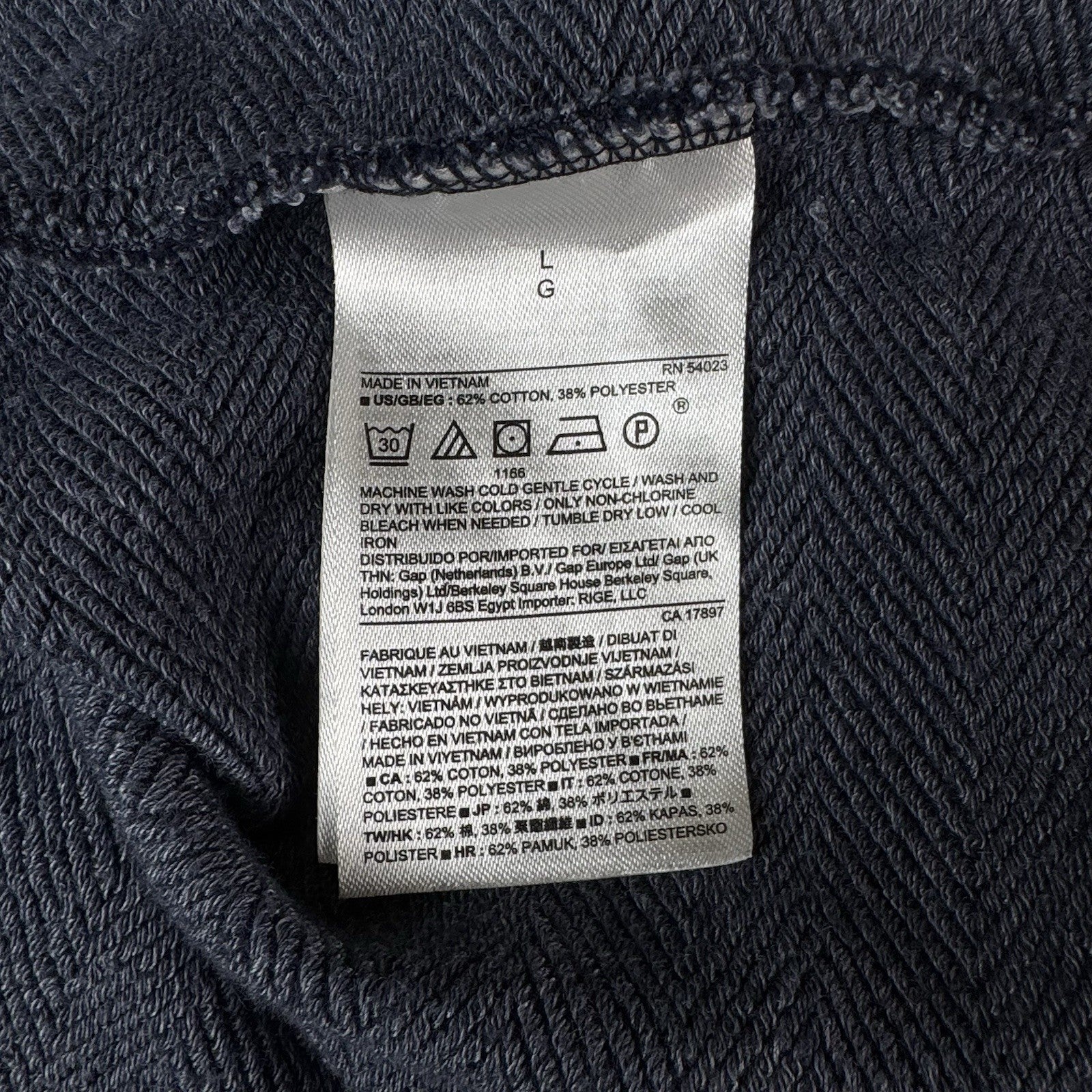 Banana Republic Zip/Button Sweater Herringbone Blue Men’s Large Jacket