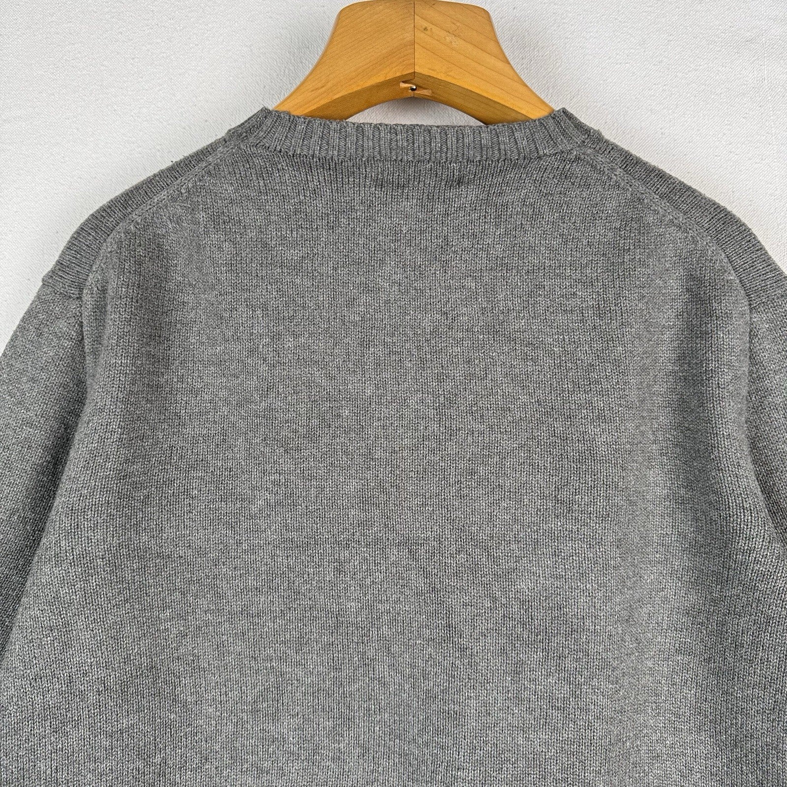 Polo Ralph Lauren Men’s XL Cotton Gray Knit Crewneck Sweater Green Pony