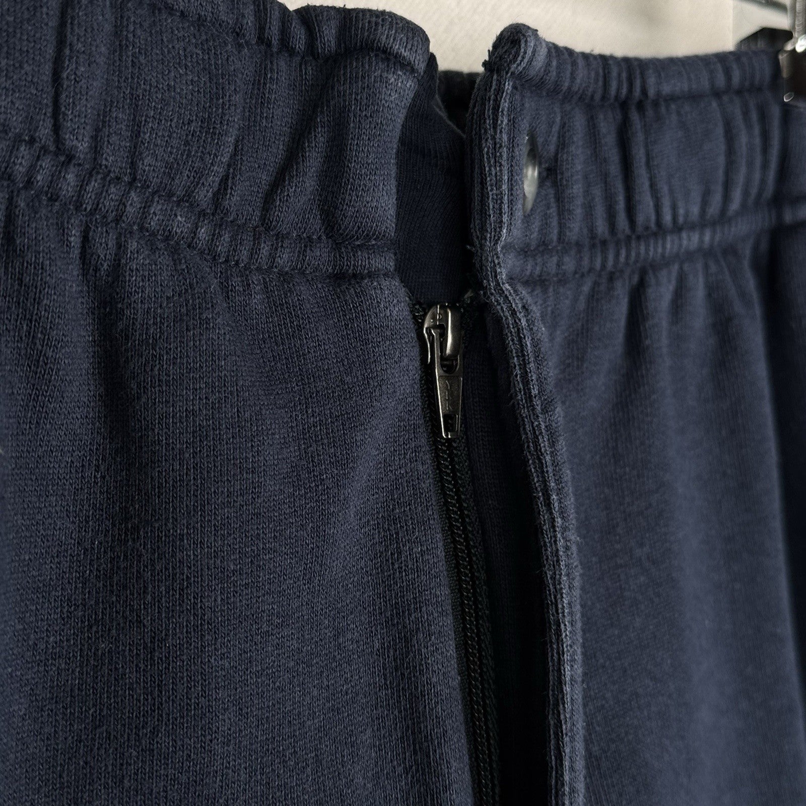 Vintage LL Bean Sweatpants Mens Large Blue Fleece Joggers Zip Ankle Pants