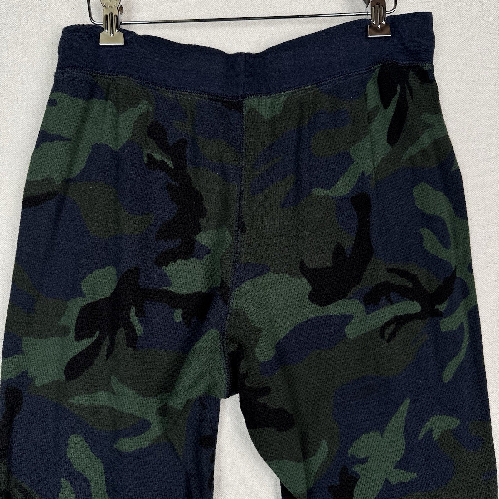 Polo Ralph Lauren Men's Navy Camo Waffle Knit Thermal Sleep Jogger Pants Large L