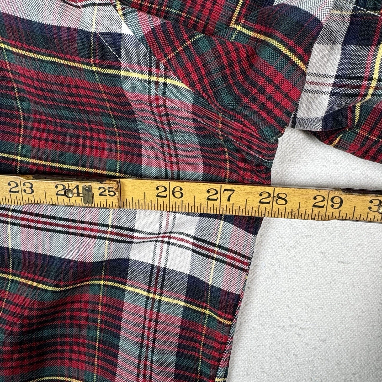 Vtg 90’s Ralph Lauren Men’s L “Big Fit Fun Shirt” The Big Oxford Red Blue Plaid