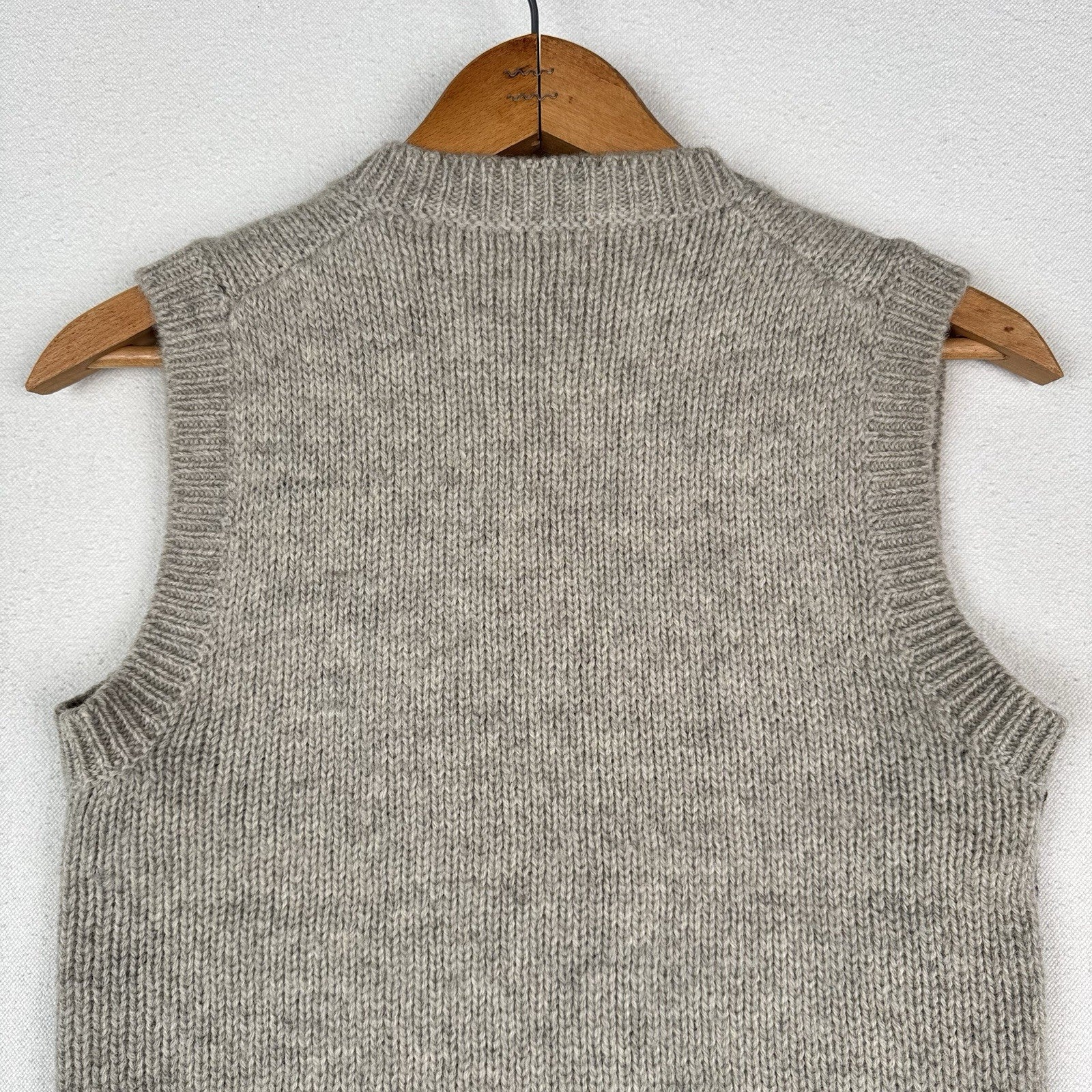 Vintage Jos. A. Bank Clothiers Argyle Vest 100% Shetland Wool Small Grey Blue