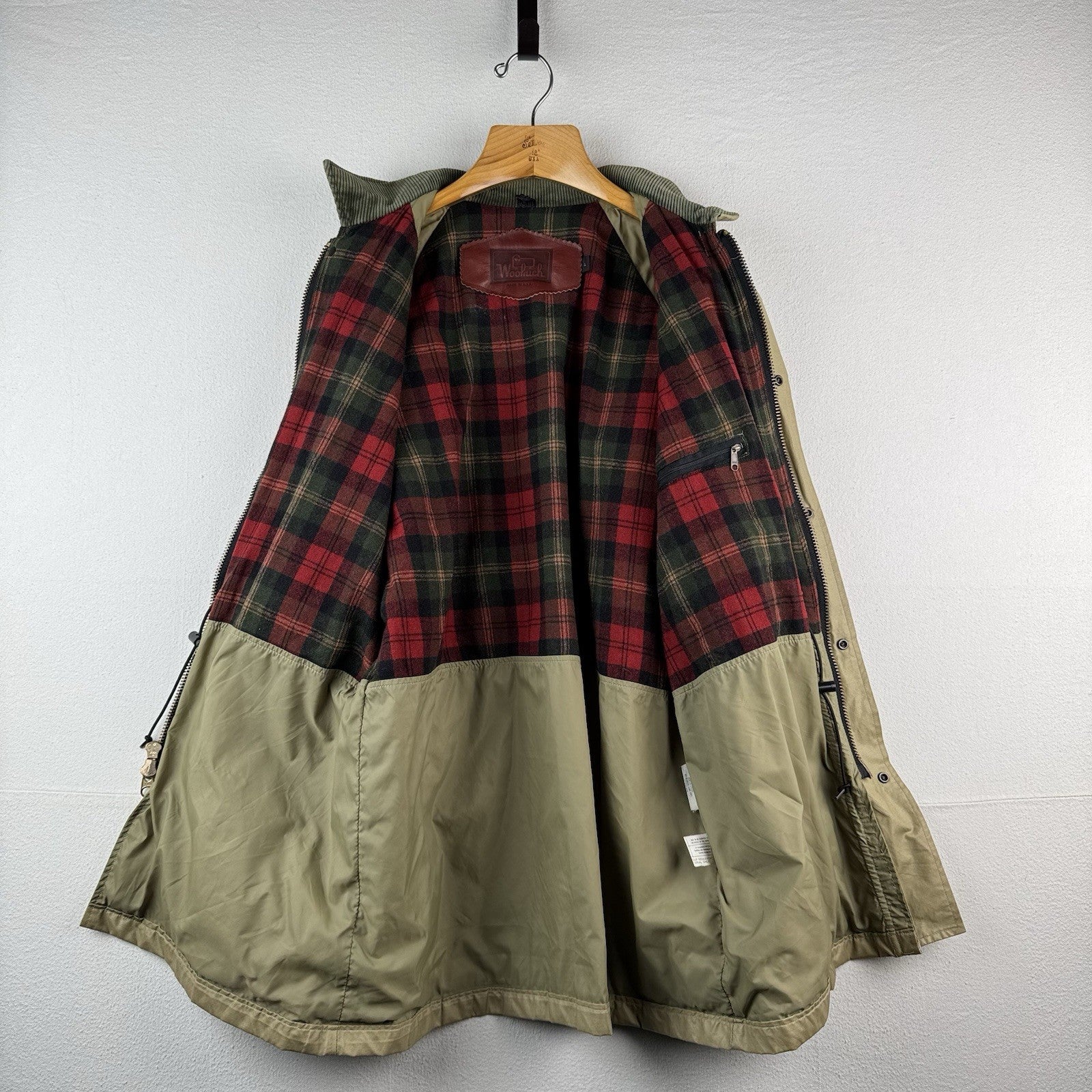 80’s Vtg Woolrich L Weatherproof Flannel Wool Lined Blanket Barn Jacket Coat USA